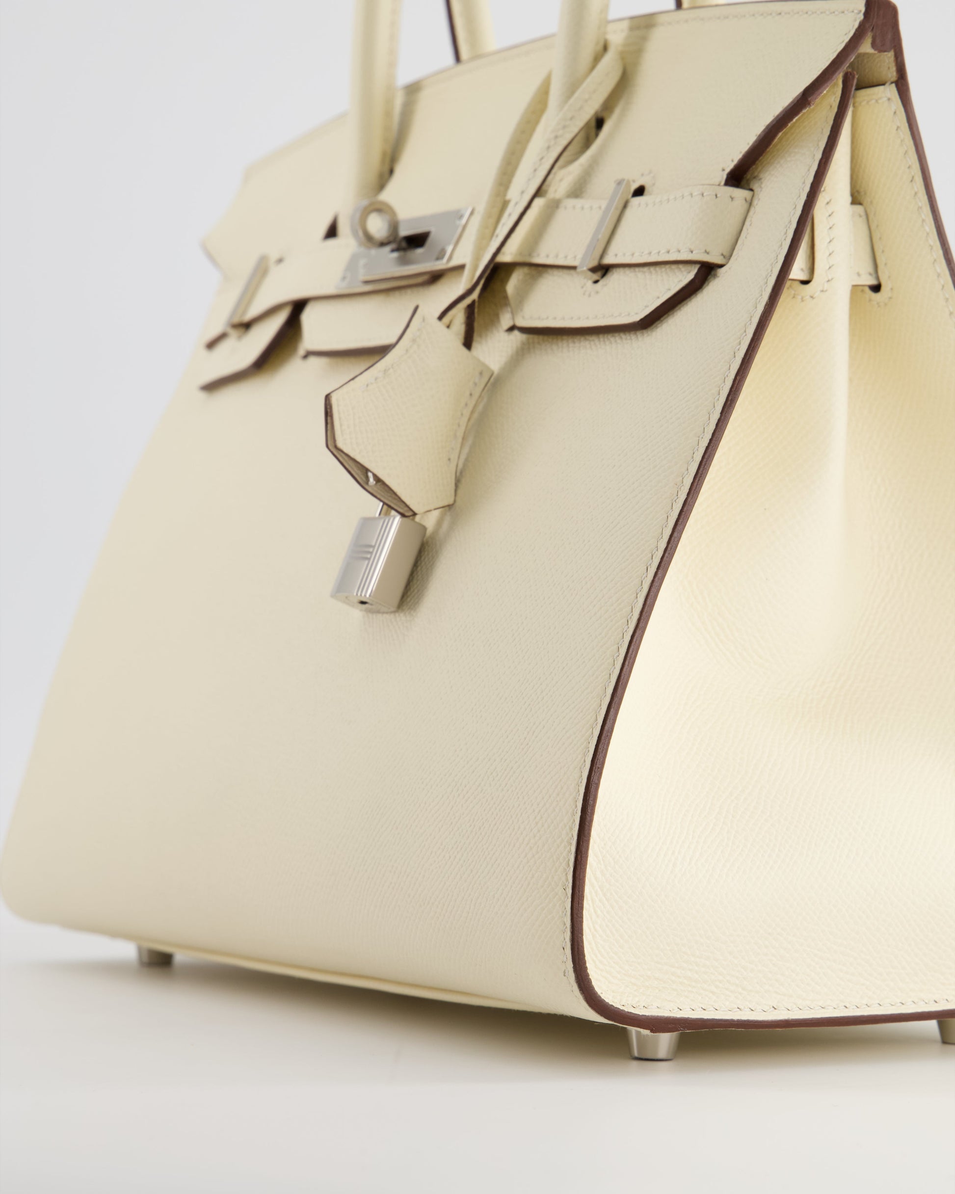 Hermes Birkin Bag 30cm Sellier in Nata Epsom Leather with Palladium Hardware