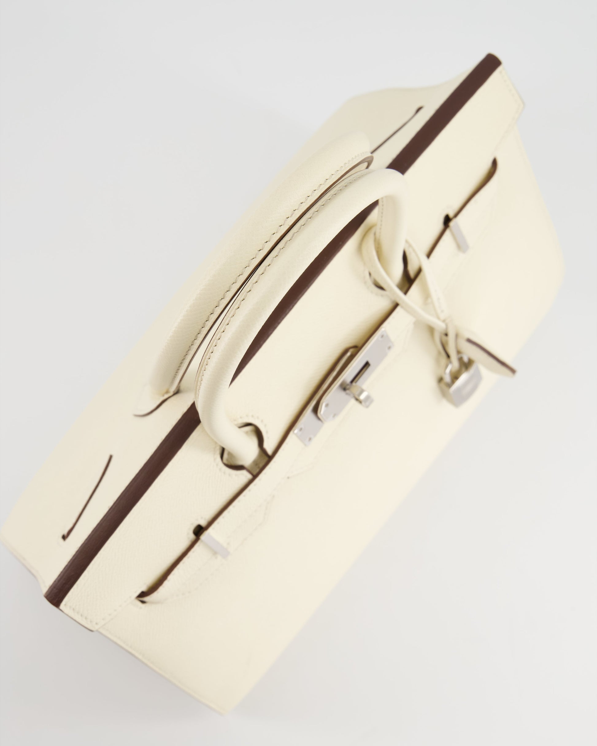 Hermes Birkin Bag 30cm Sellier in Nata Epsom Leather with Palladium Hardware