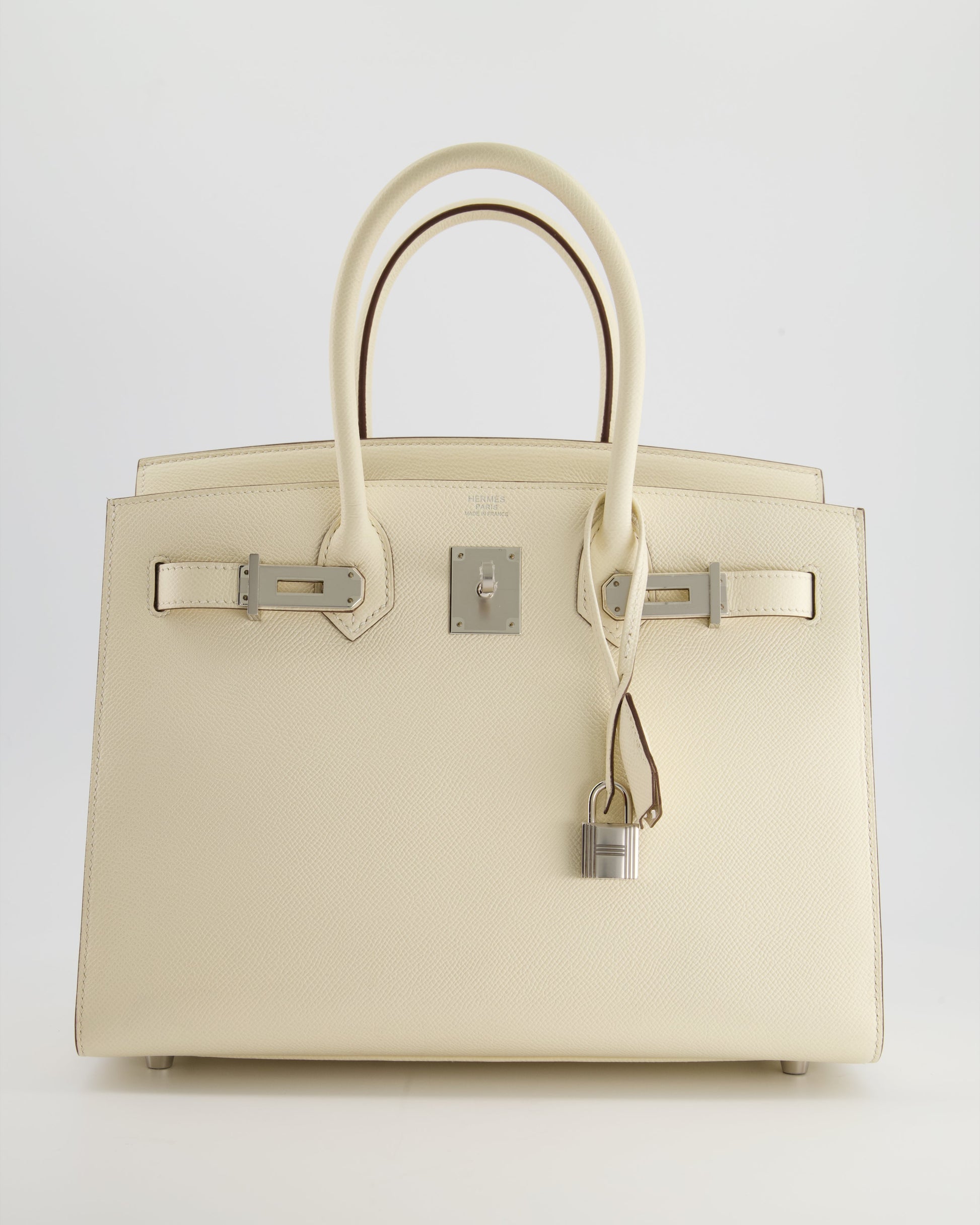 Hermes Birkin Bag 30cm Sellier in Nata Epsom Leather with Palladium Hardware