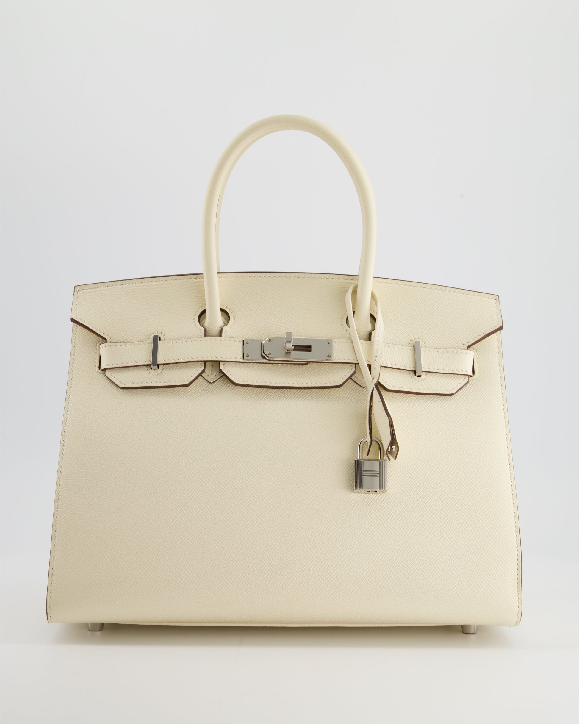Hermes Birkin Bag 30cm Sellier in Nata Epsom Leather with Palladium Hardware