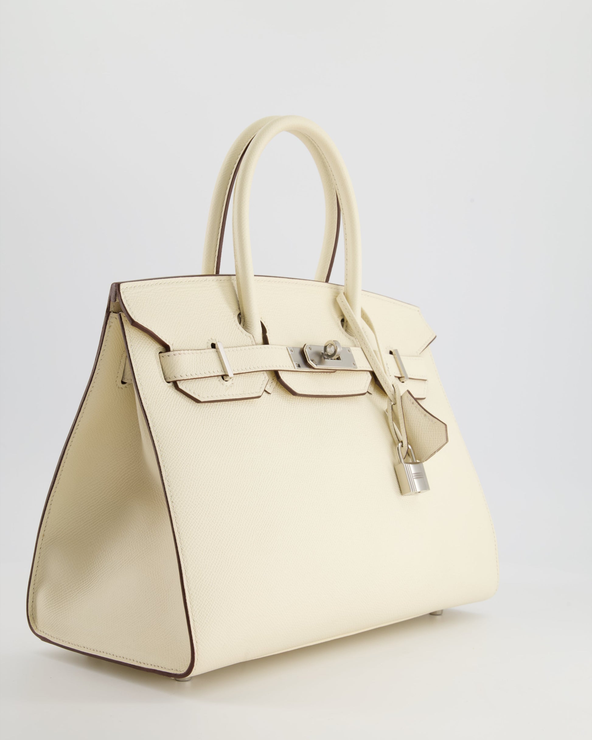 Hermes Birkin Bag 30cm Sellier in Nata Epsom Leather with Palladium Hardware
