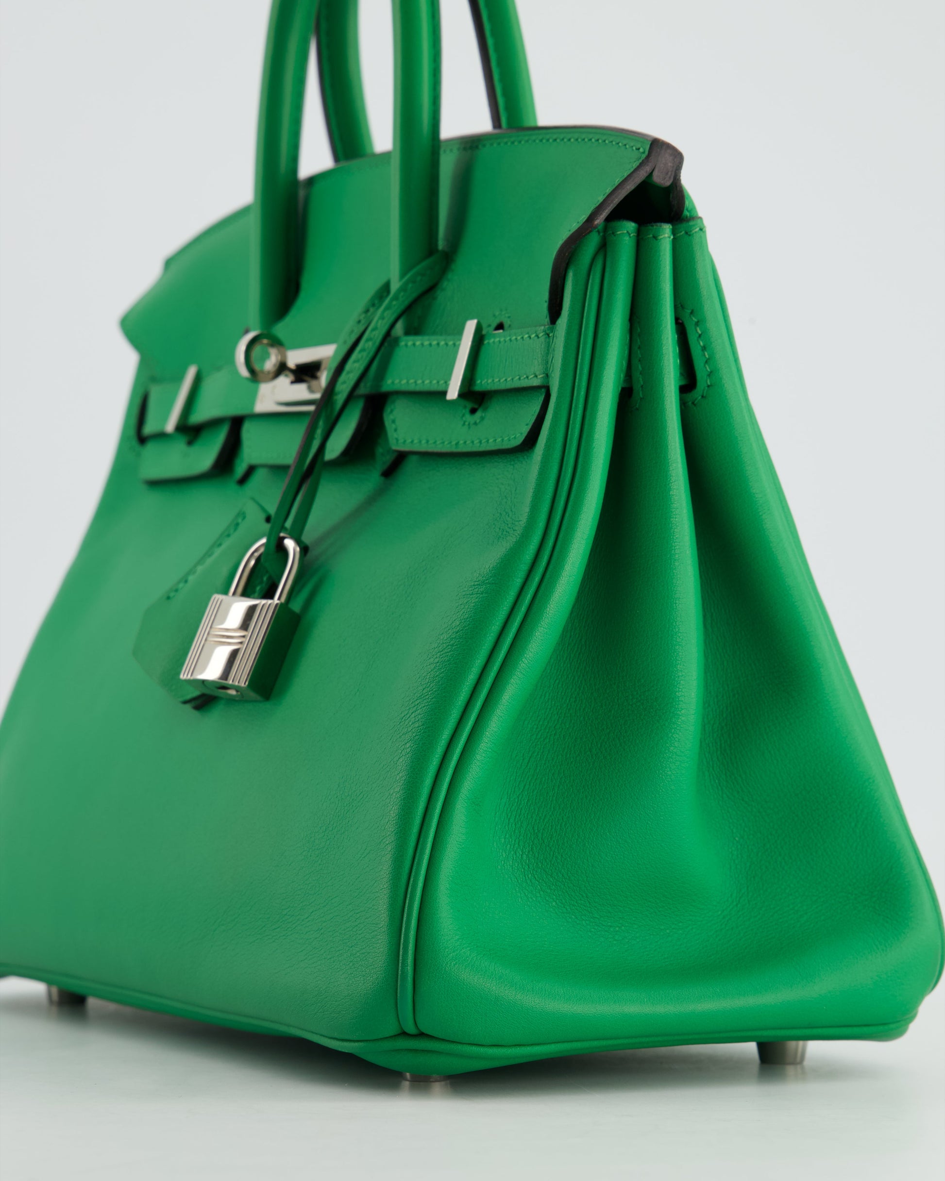 Hermes Birkin Bag 25cm Bamboo in Swift Leather with Palladium Hardware Bag