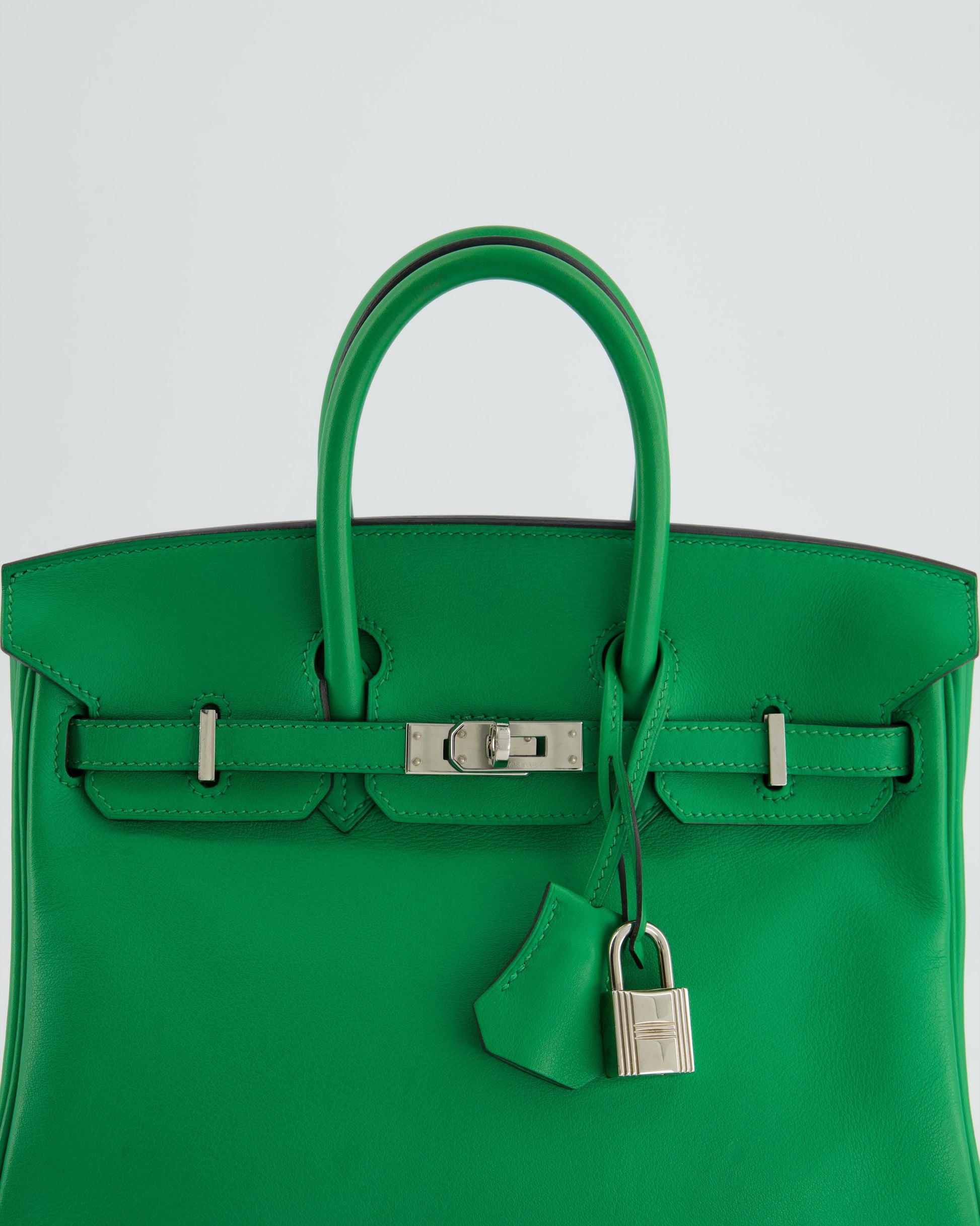 Hermes Birkin Bag 25cm Bamboo in Swift Leather with Palladium Hardware Bag