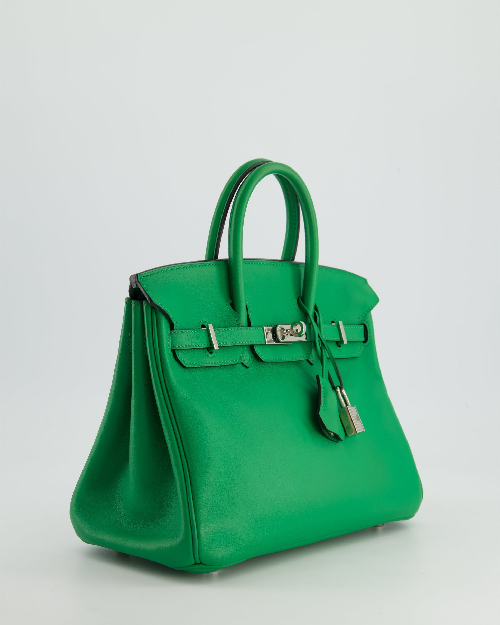 Hermes Birkin Bag 25cm Bamboo in Swift Leather with Palladium Hardware Bag