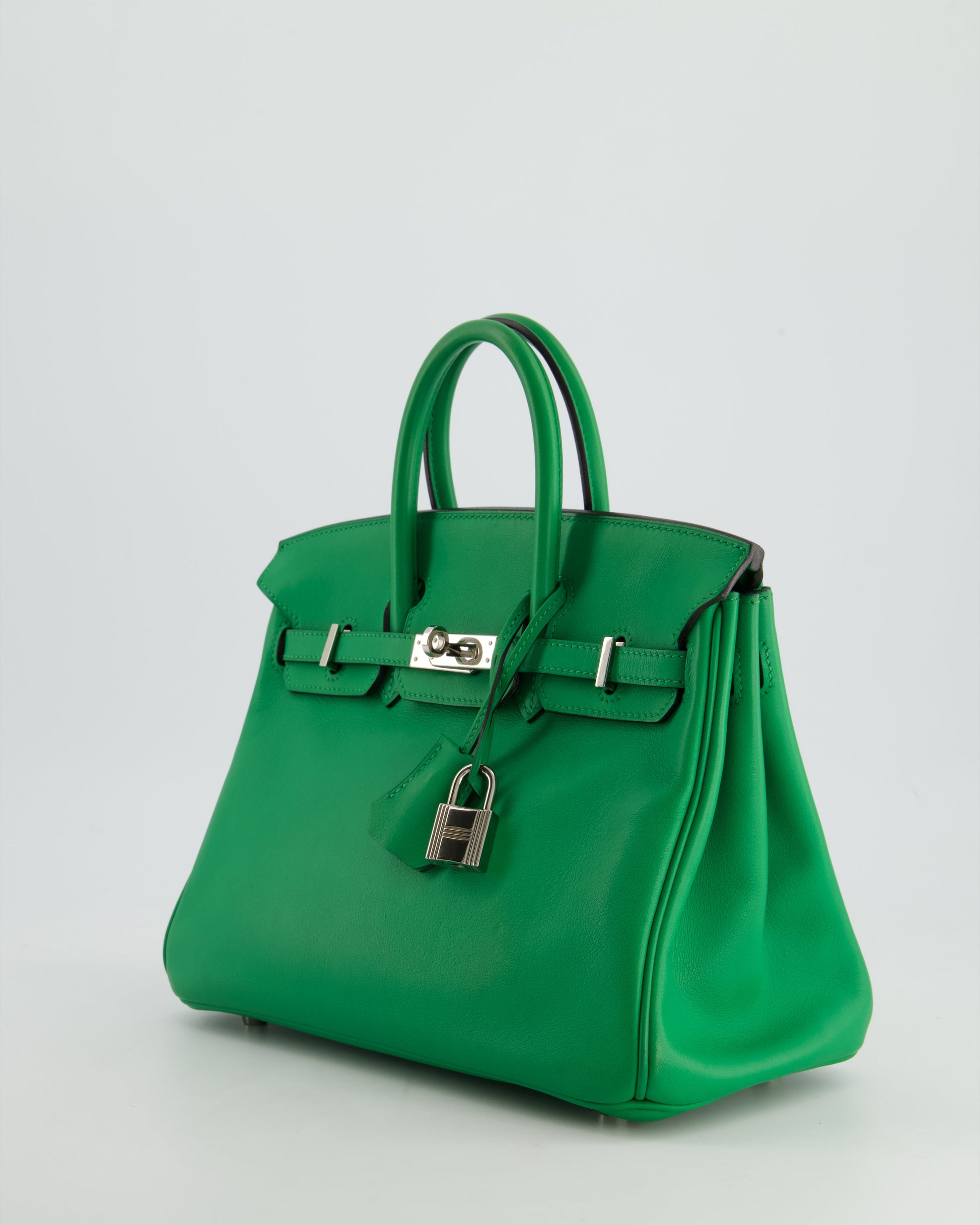 Hermes Birkin Bag 25cm Bamboo in Swift Leather with Palladium Hardware Bag