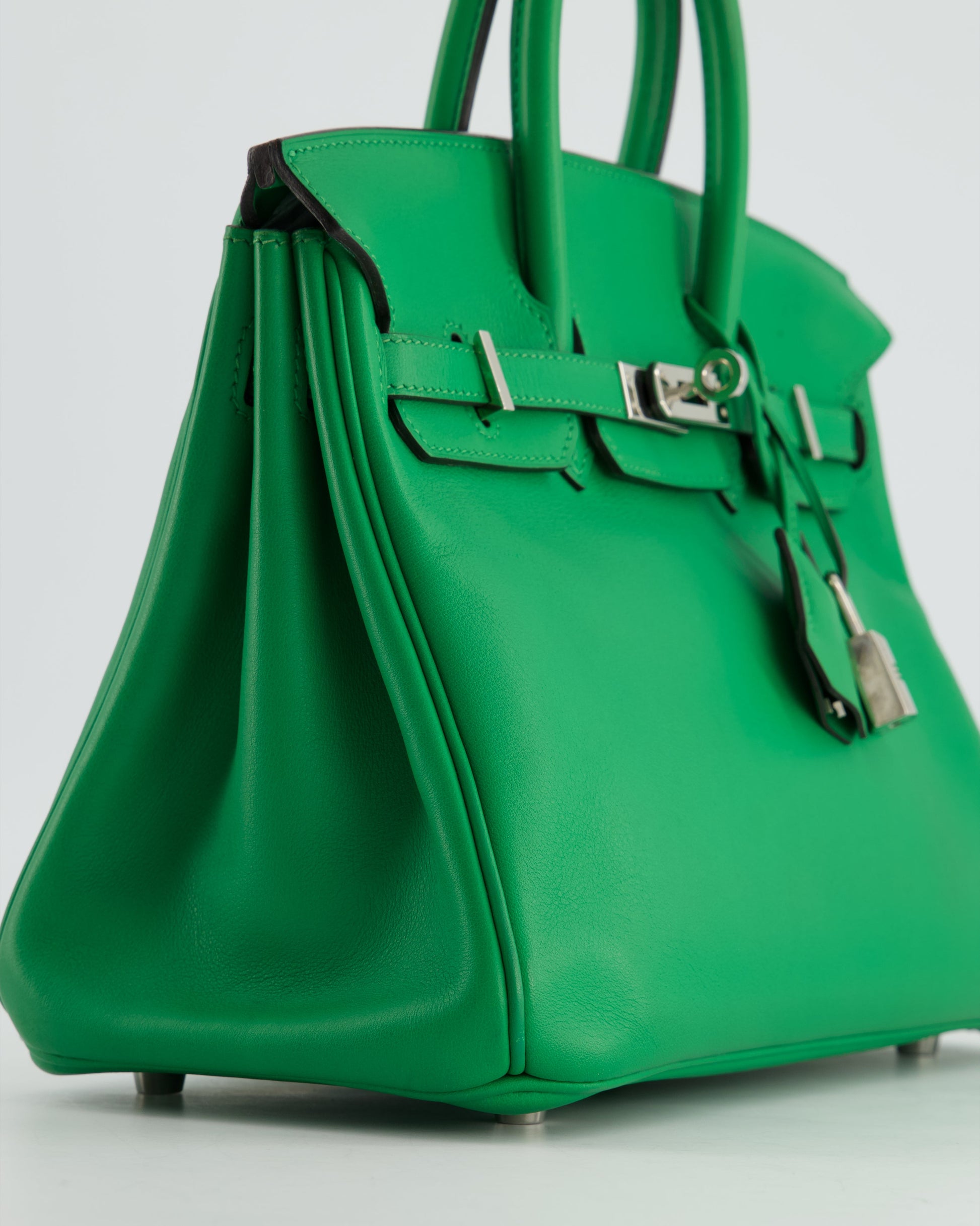 Hermes Birkin Bag 25cm Bamboo in Swift Leather with Palladium Hardware Bag