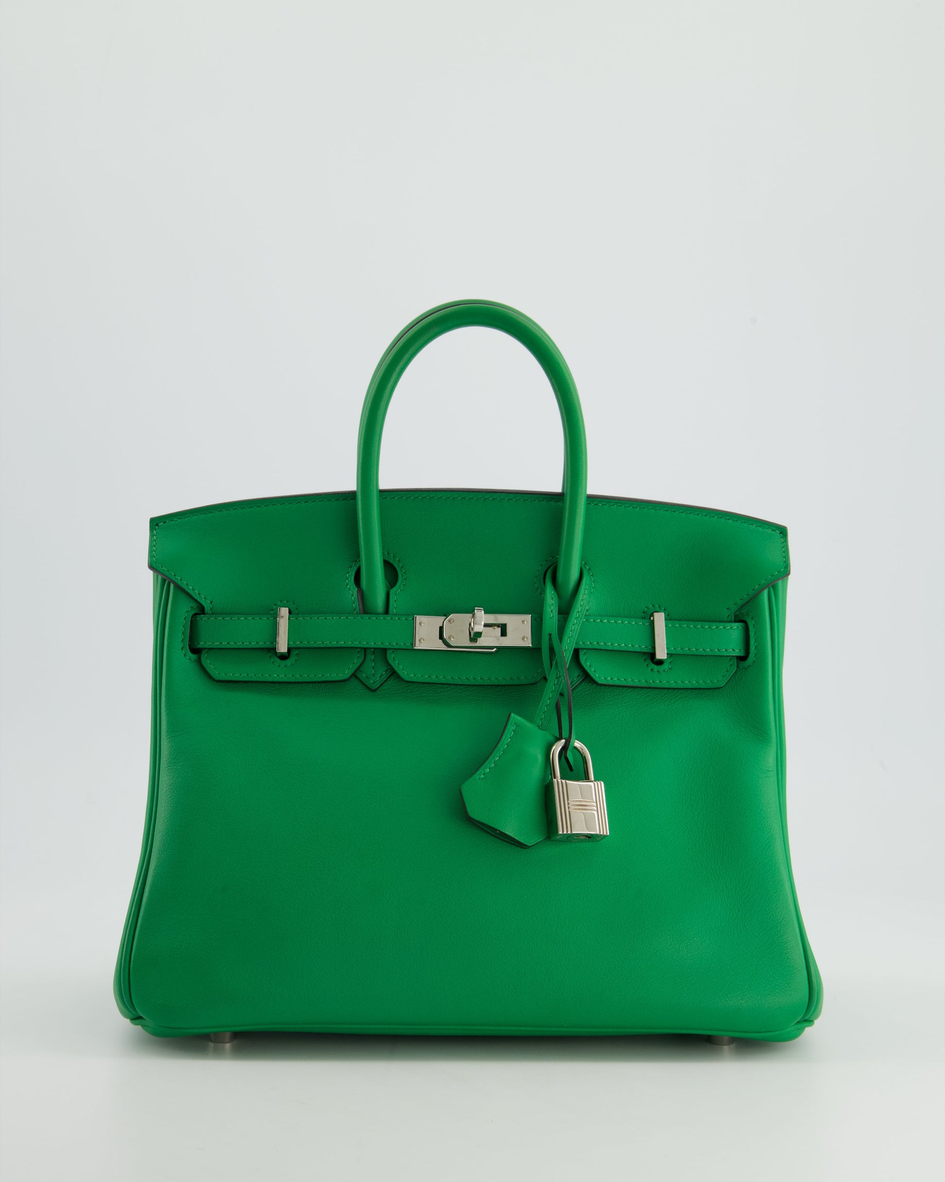 Hermes Birkin Bag 25cm Bamboo in Swift Leather with Palladium Hardware Bag