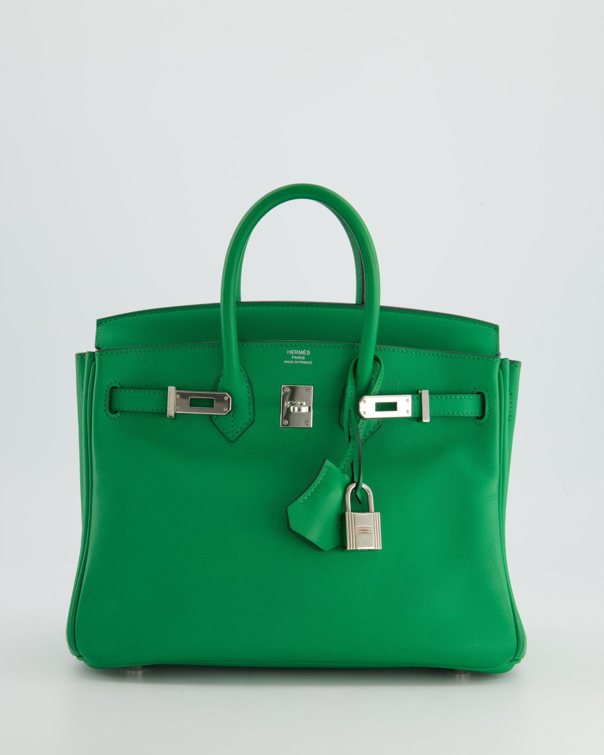 Hermes Birkin Bag 25cm Bamboo in Swift Leather with Palladium Hardware Bag