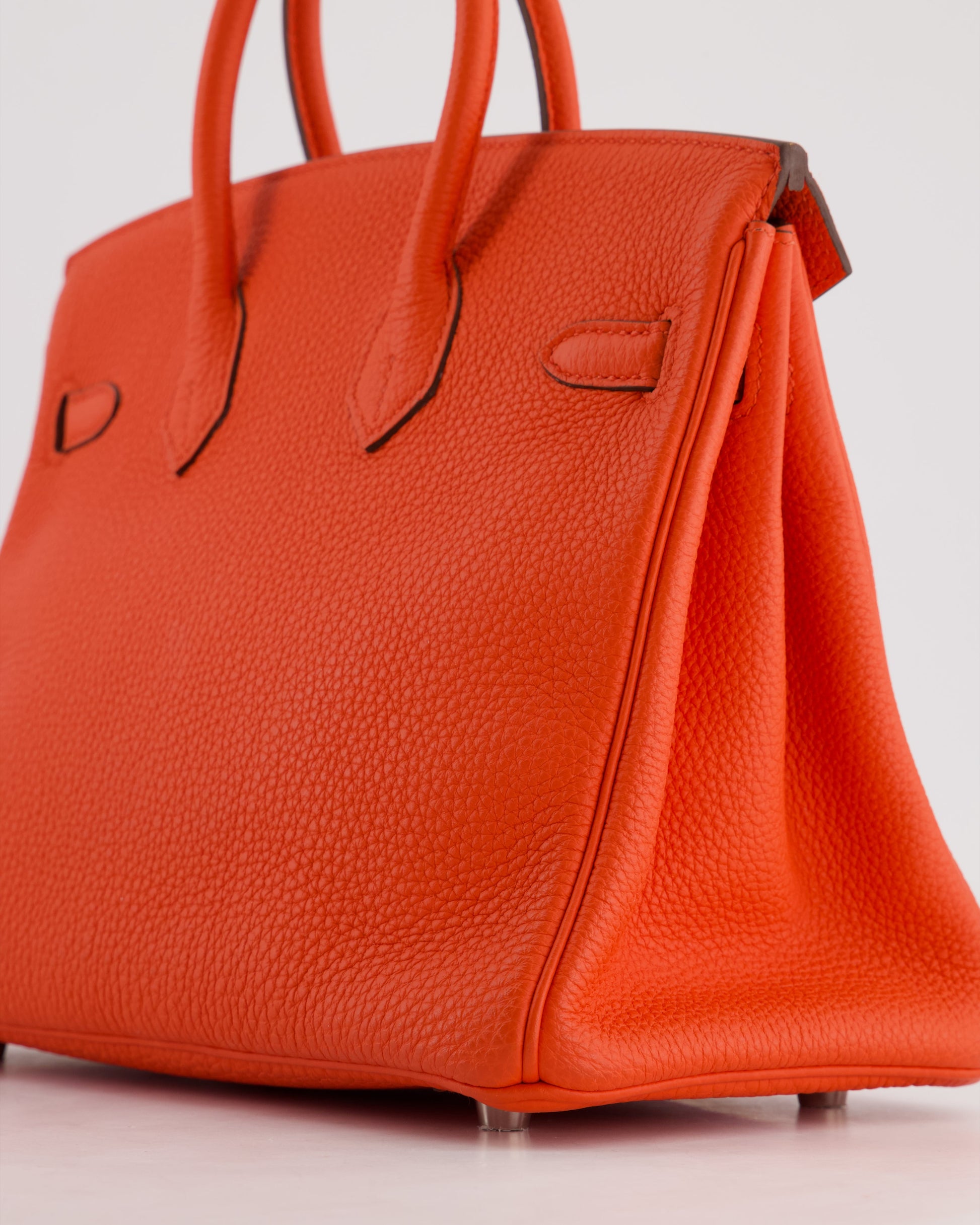 Hermes Birkin 25cm Bag in Capucine Togo Leather and Palladium Hardware