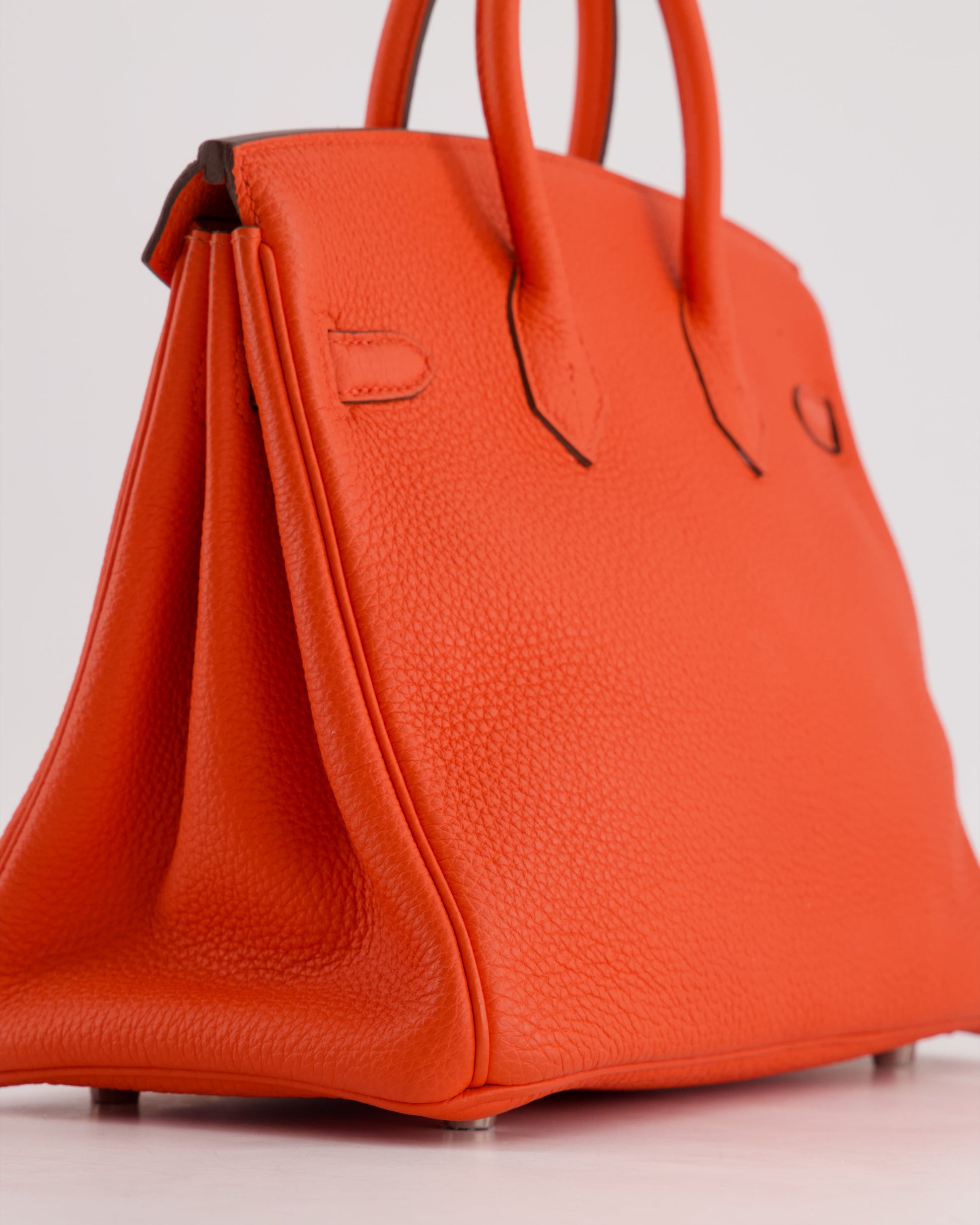 Hermes Birkin 25cm Bag in Capucine Togo Leather and Palladium Hardware
