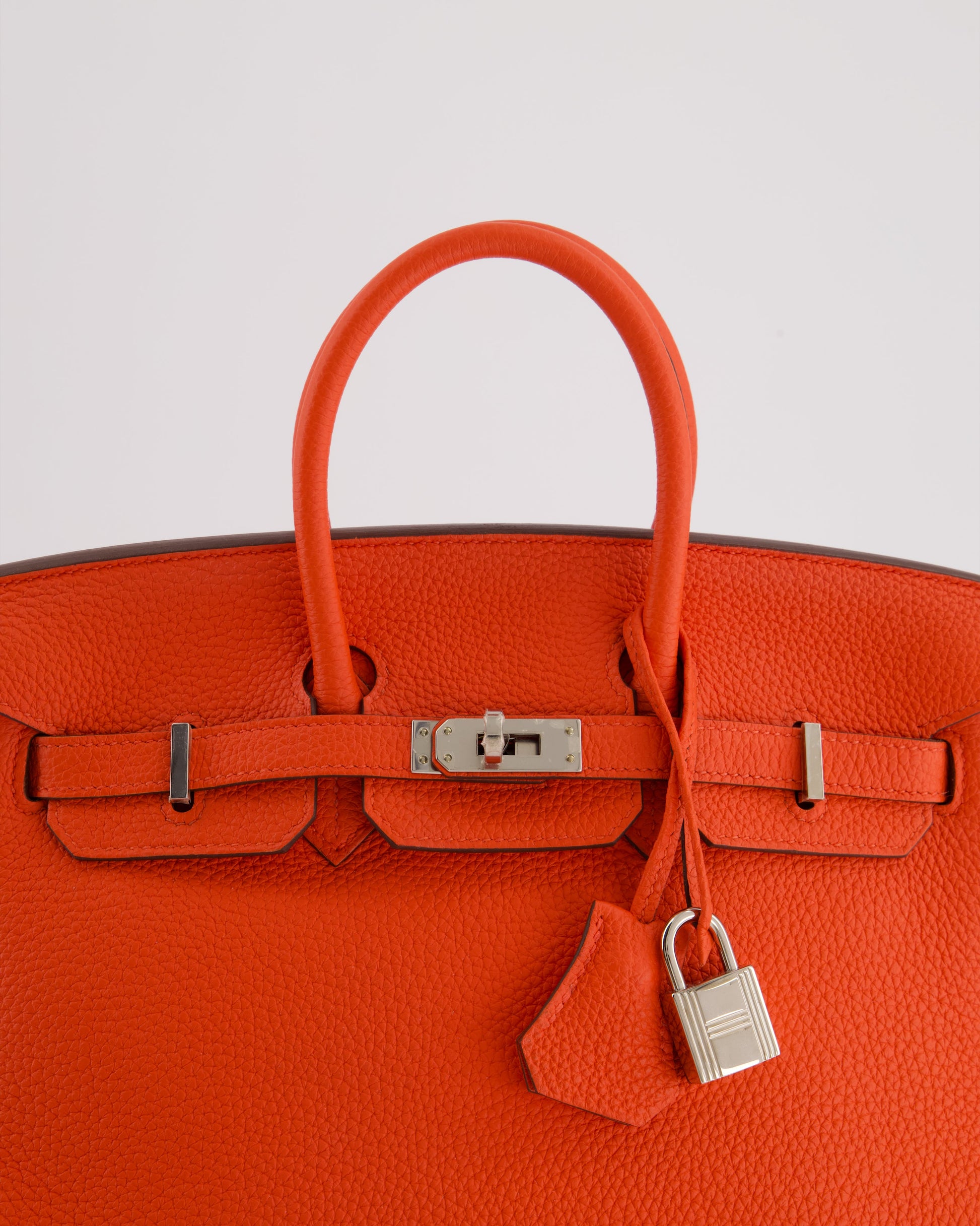 Hermes Birkin 25cm Bag in Capucine Togo Leather and Palladium Hardware