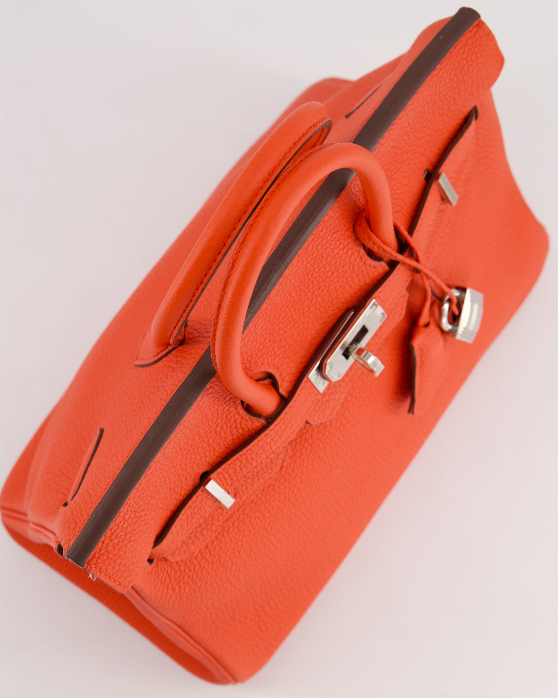 Hermes Birkin 25cm Bag in Capucine Togo Leather and Palladium Hardware