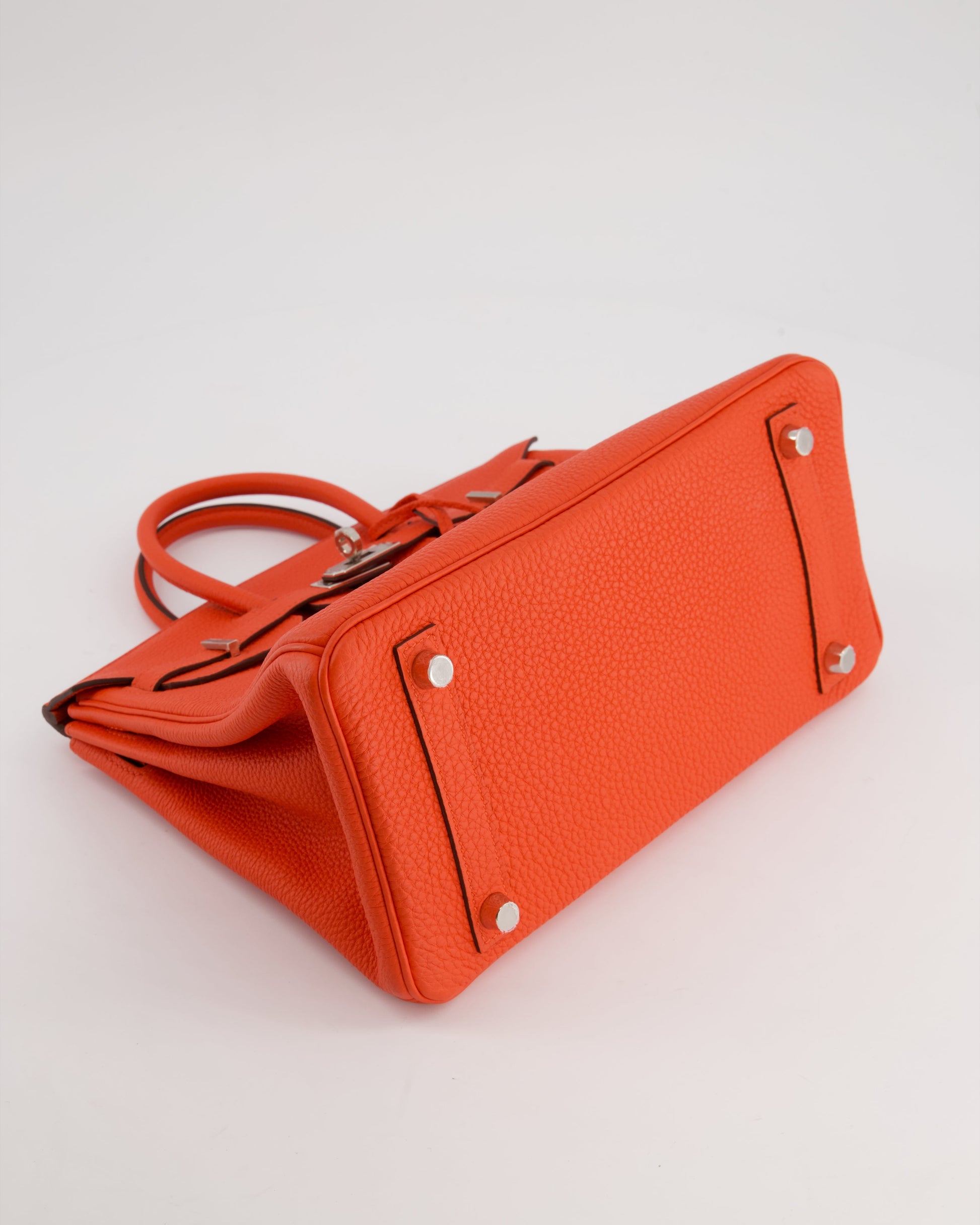 Hermes Birkin 25cm Bag in Capucine Togo Leather and Palladium Hardware