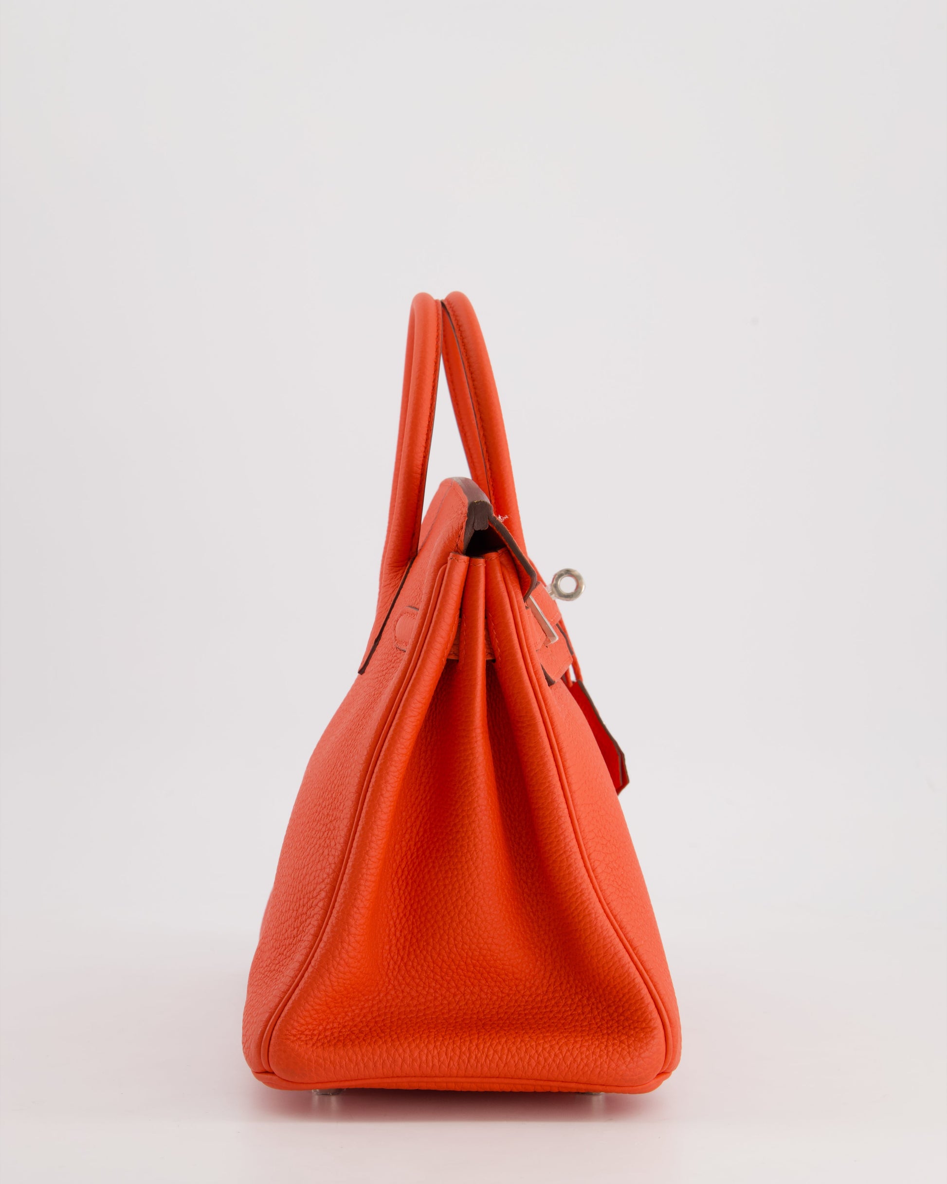Hermes Birkin 25cm Bag in Capucine Togo Leather and Palladium Hardware