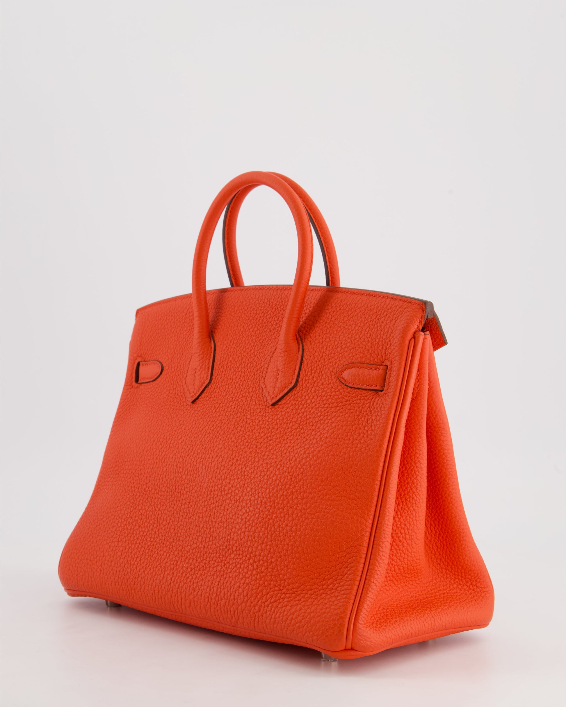 Hermes Birkin 25cm Bag in Capucine Togo Leather and Palladium Hardware