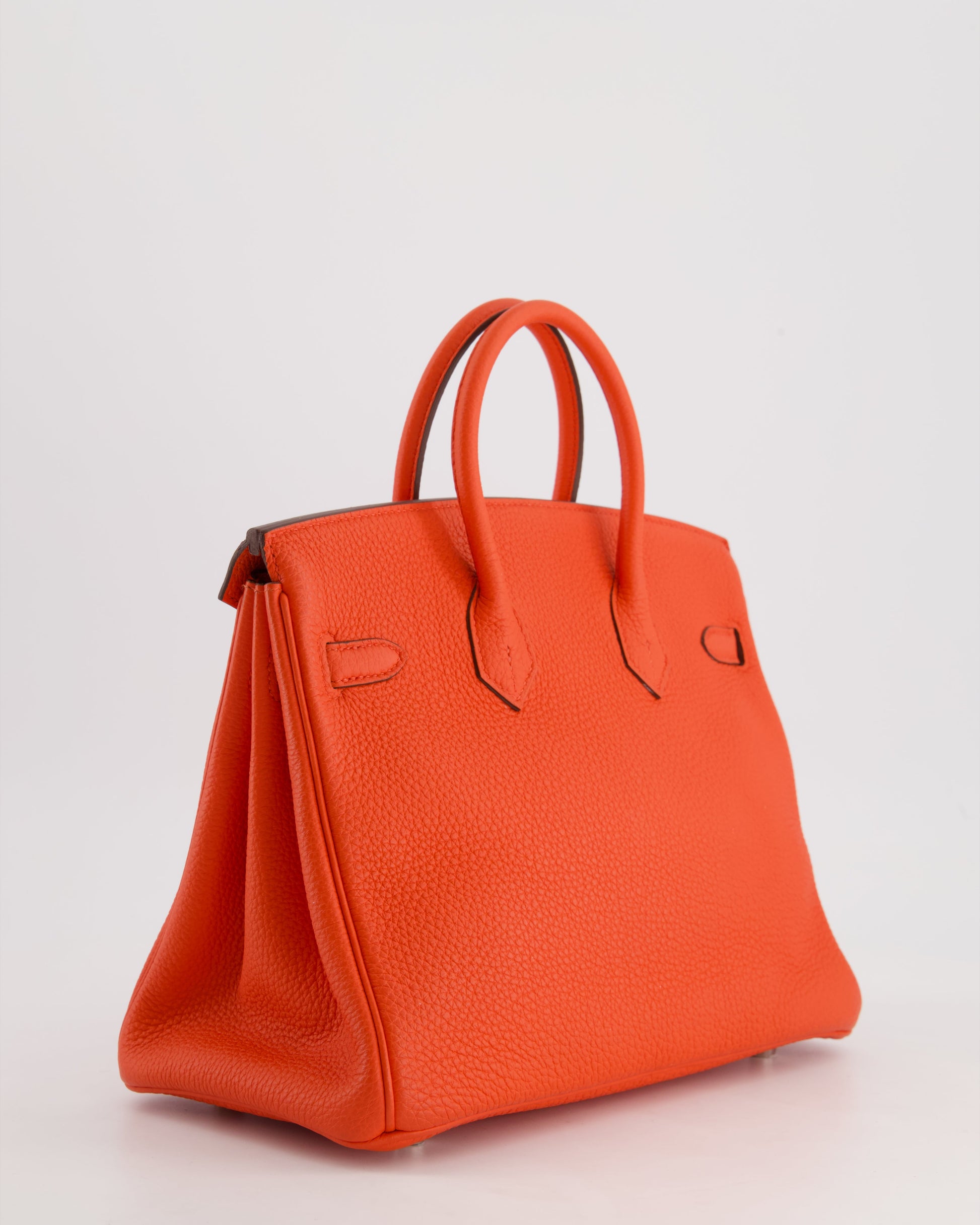 Hermes Birkin 25cm Bag in Capucine Togo Leather and Palladium Hardware