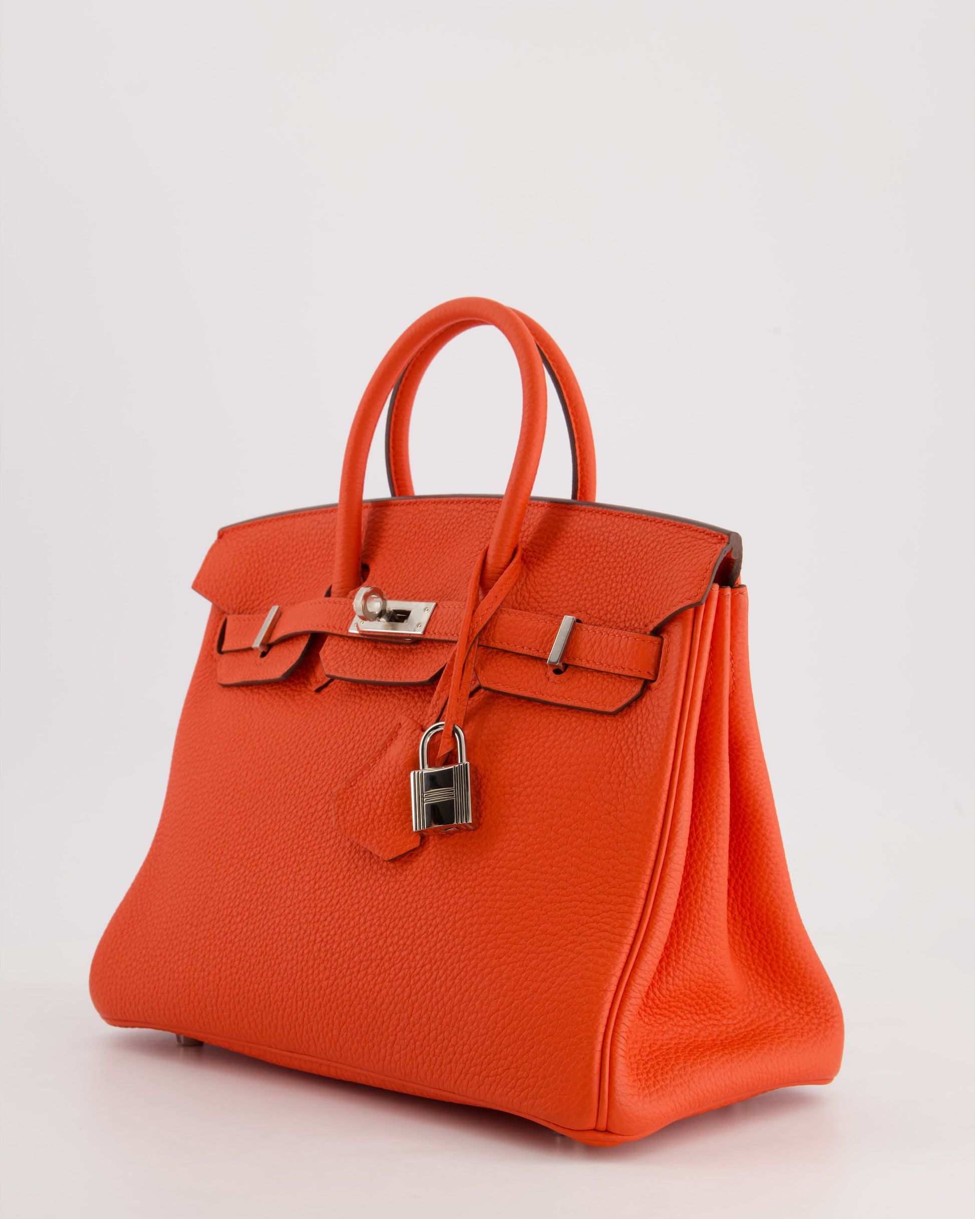 Hermes Birkin 25cm Bag in Capucine Togo Leather and Palladium Hardware