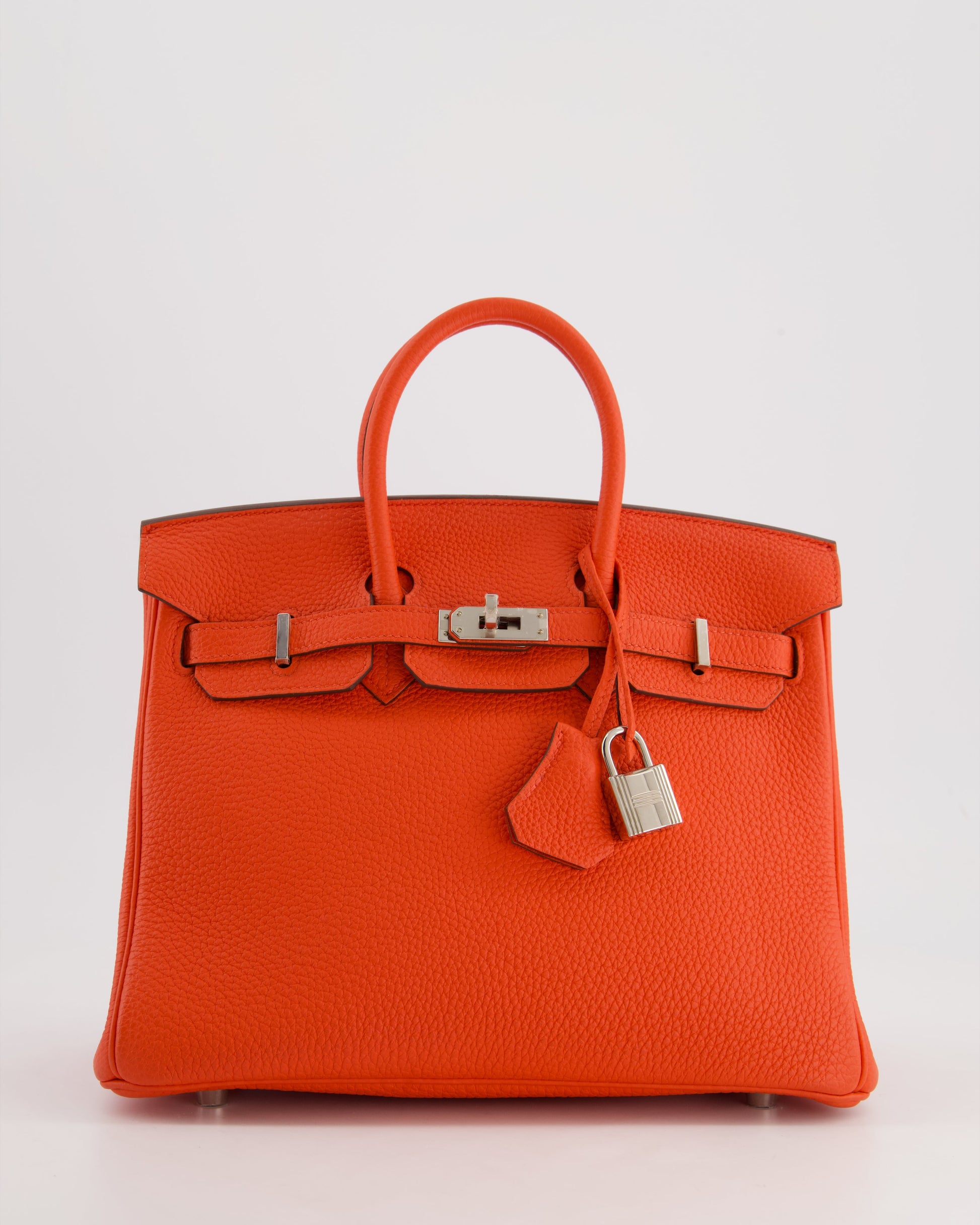 Hermes Birkin 25cm Bag in Capucine Togo Leather and Palladium Hardware