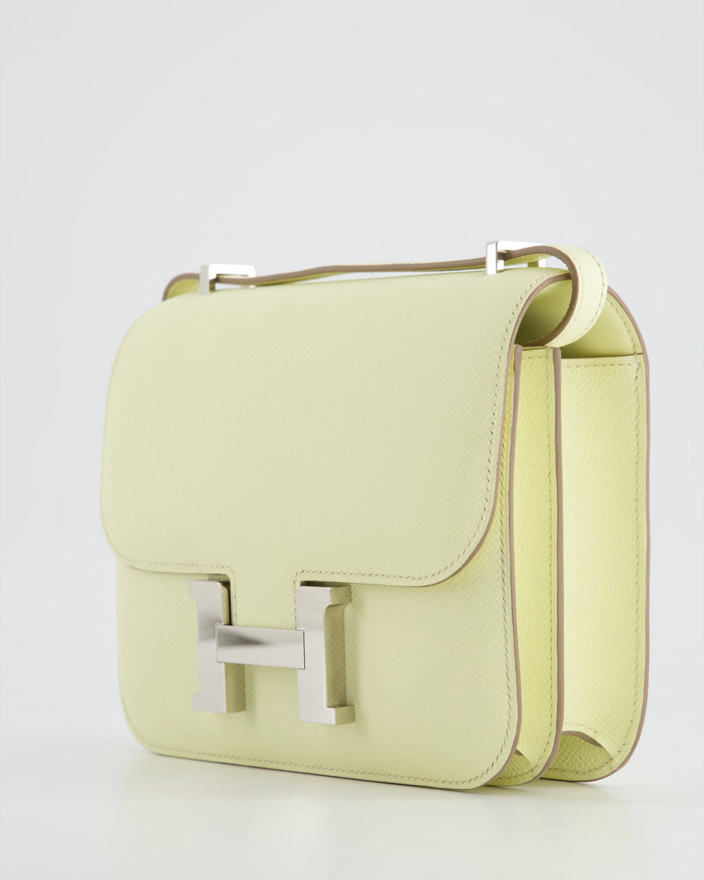 Hermes Constance III Mini 18cm Miroir Bag in Jaune Milton Epsom Leather with Palladium Hardware