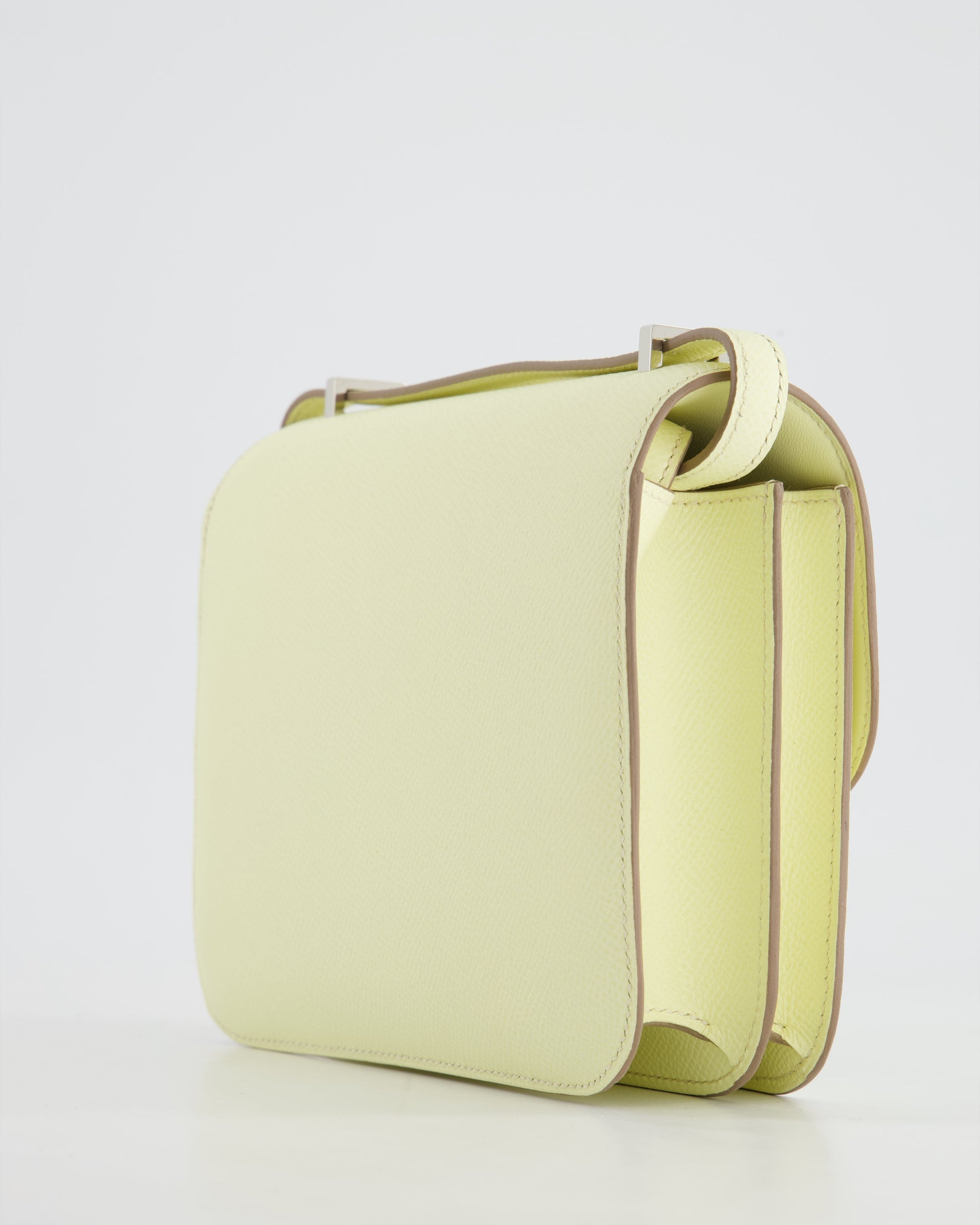 Hermes Constance III Mini 18cm Miroir Bag in Jaune Milton Epsom Leather with Palladium Hardware