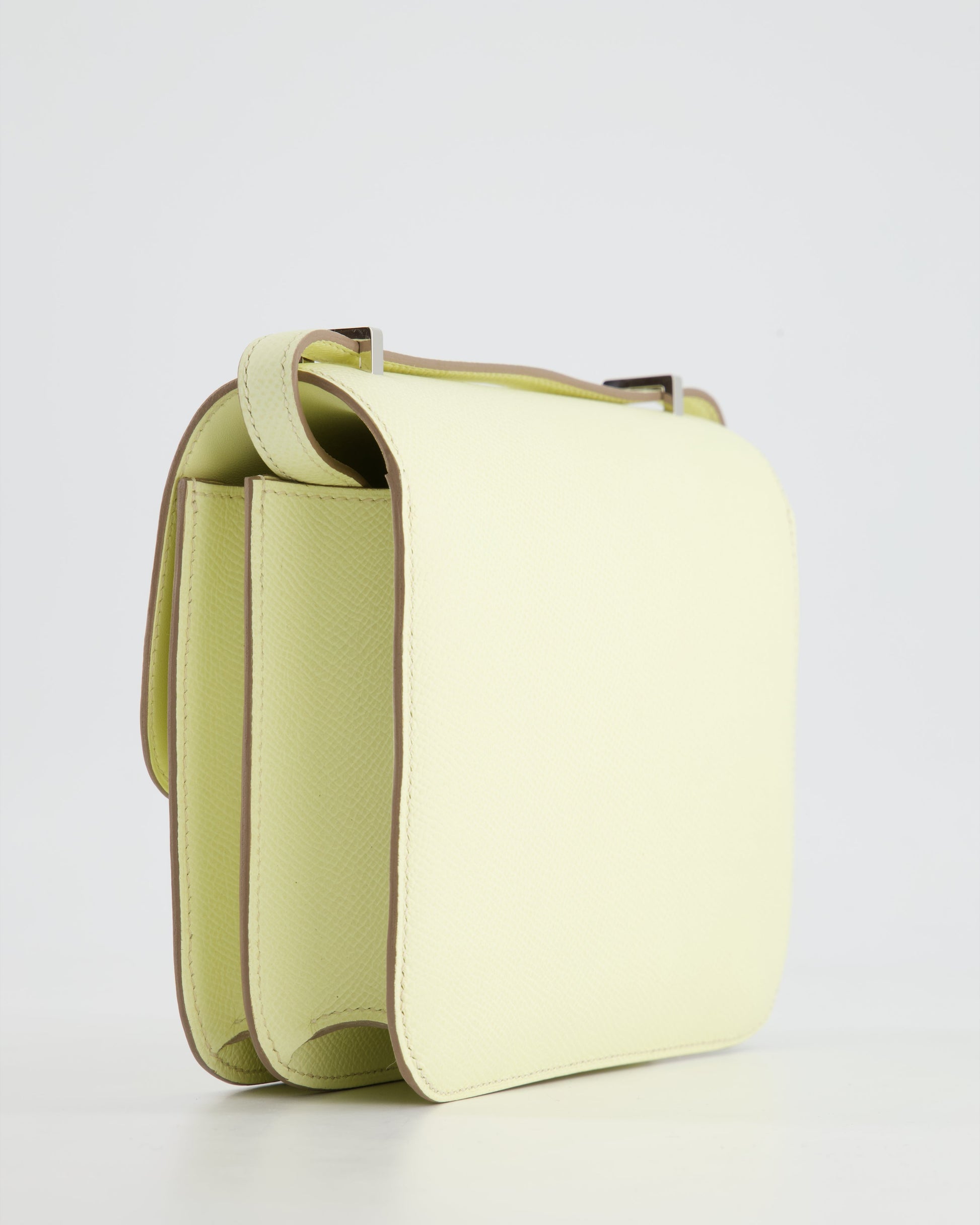 Hermes Constance III Mini 18cm Miroir Bag in Jaune Milton Epsom Leather with Palladium Hardware