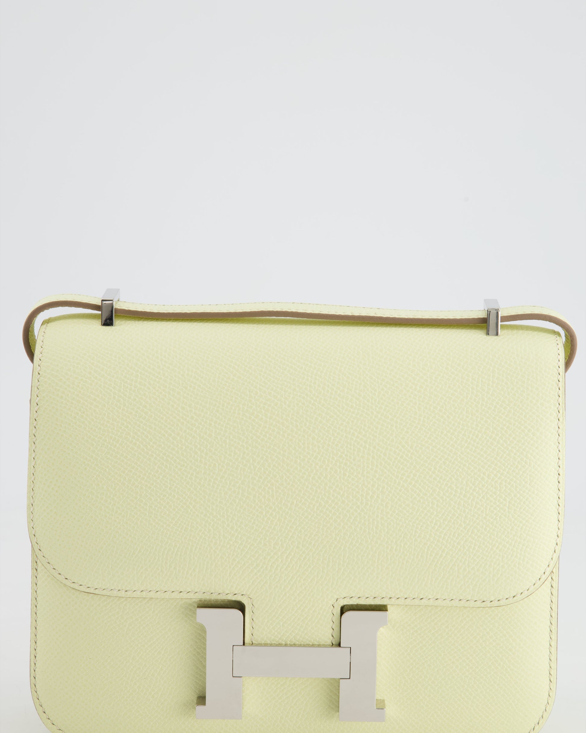 Hermes Constance III Mini 18cm Miroir Bag in Jaune Milton Epsom Leather with Palladium Hardware
