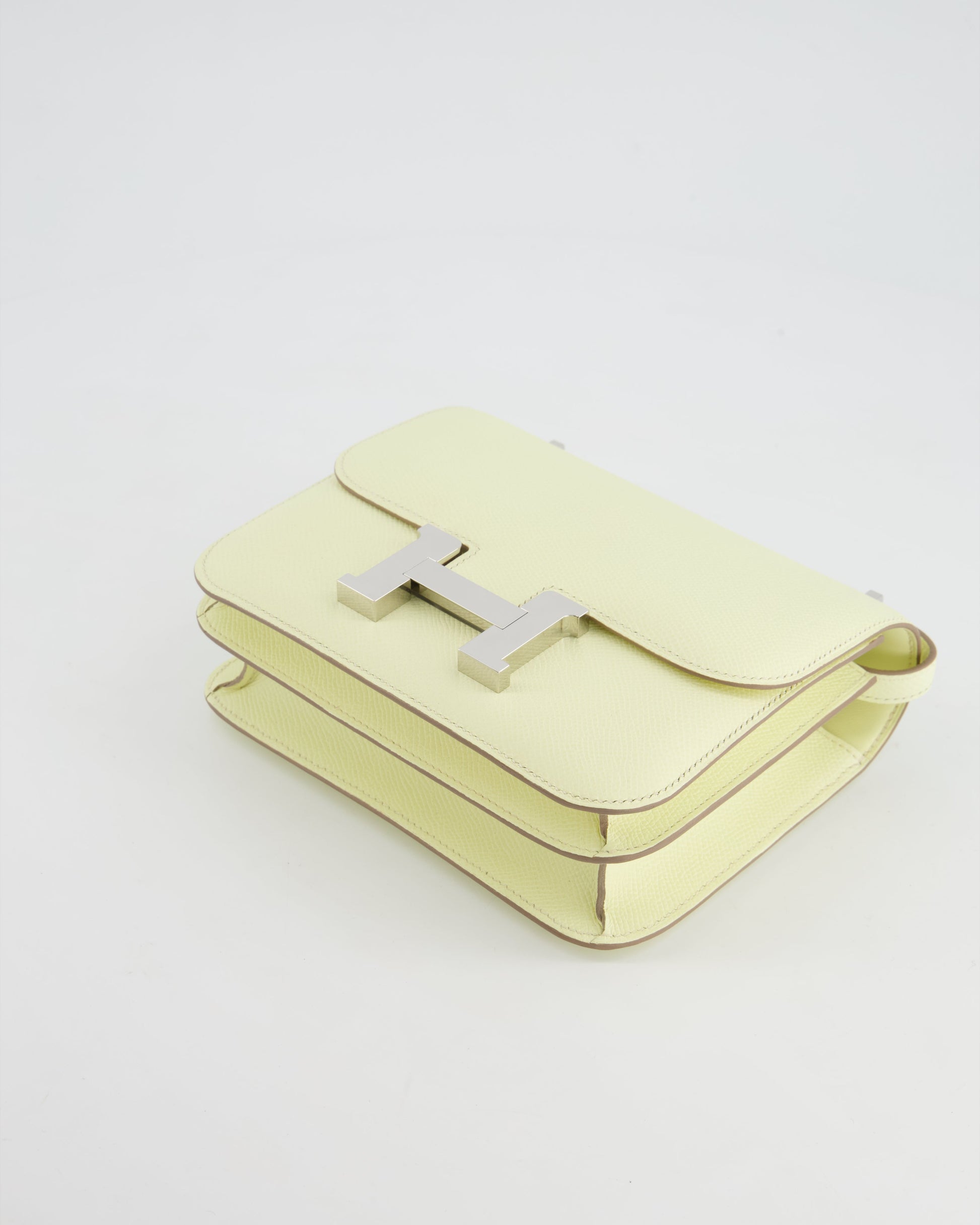 Hermes Constance III Mini 18cm Miroir Bag in Jaune Milton Epsom Leather with Palladium Hardware