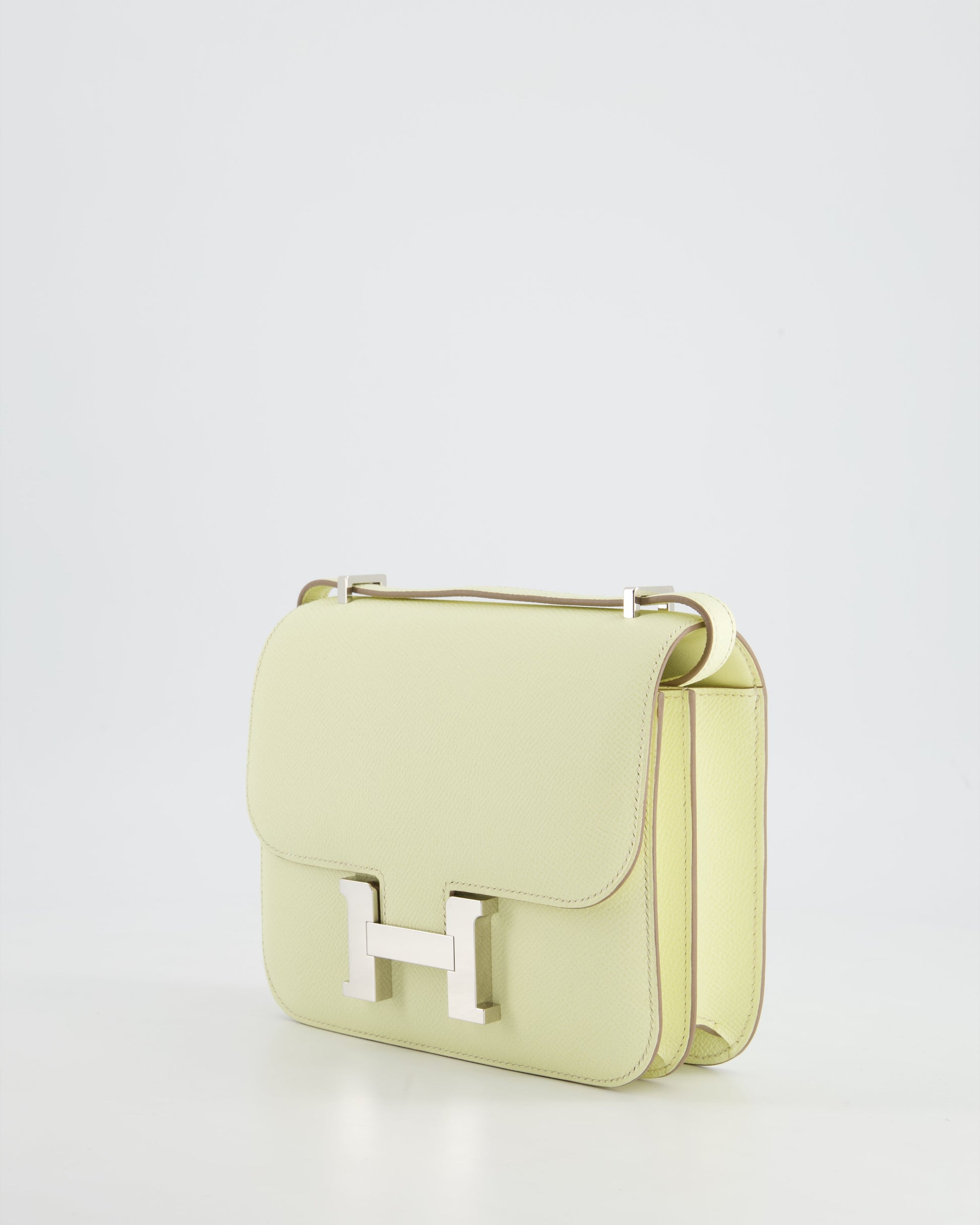 Hermes Constance III Mini 18cm Miroir Bag in Jaune Milton Epsom Leather with Palladium Hardware