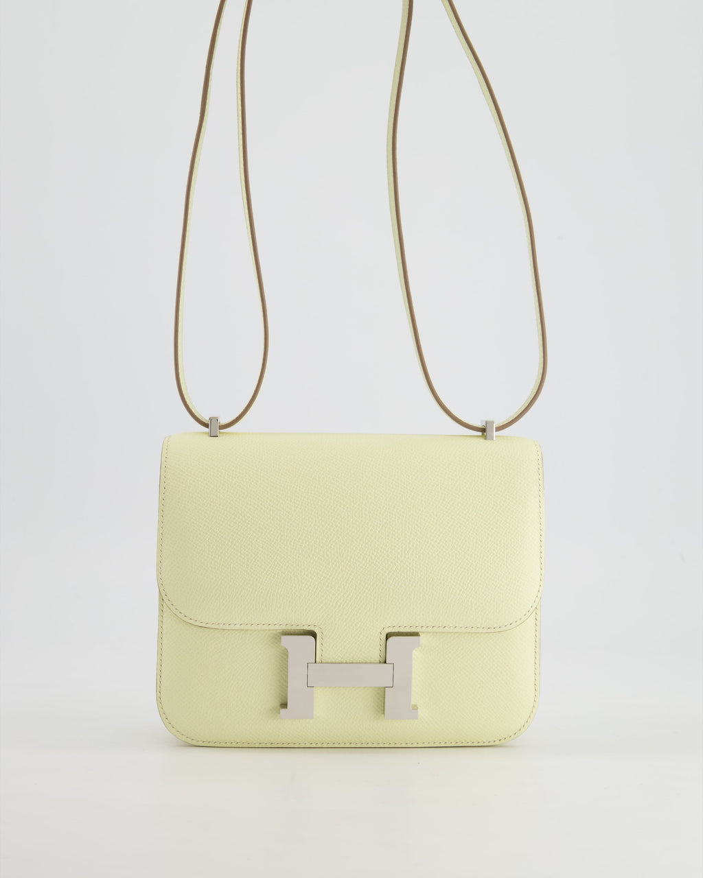 Hermes Constance III Mini 18cm Miroir Bag in Jaune Milton Epsom Leather with Palladium Hardware