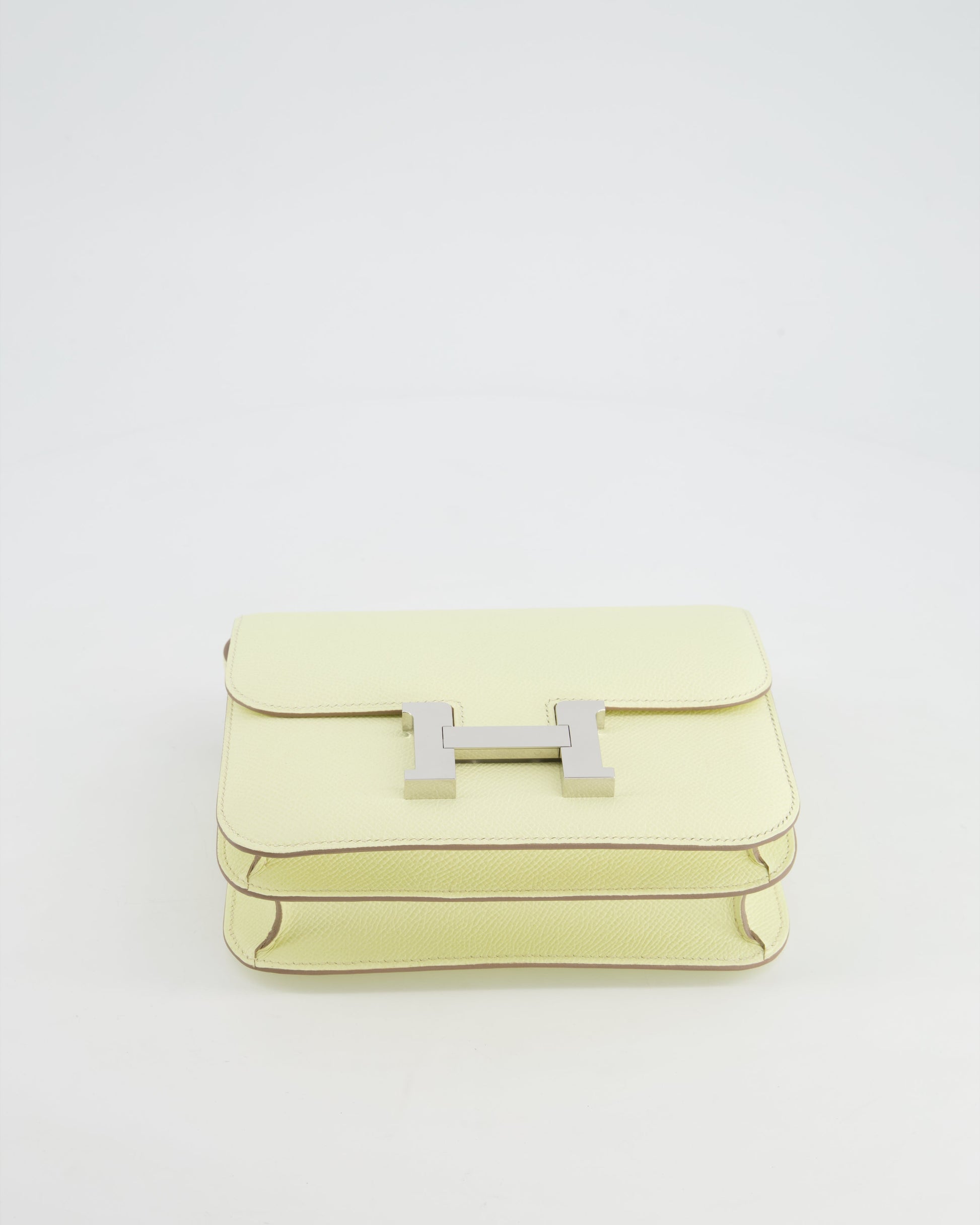 Hermes Constance III Mini 18cm Miroir Bag in Jaune Milton Epsom Leather with Palladium Hardware