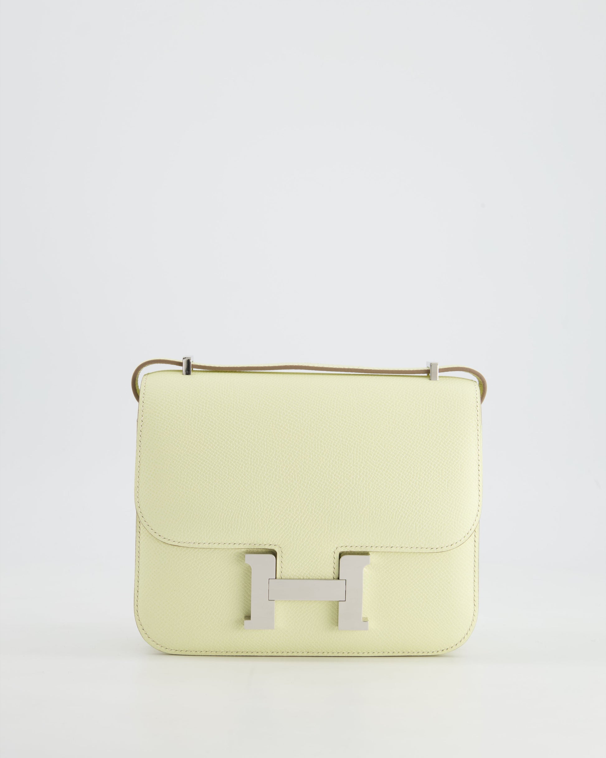Hermes Constance III Mini 18cm Miroir Bag in Jaune Milton Epsom Leather with Palladium Hardware