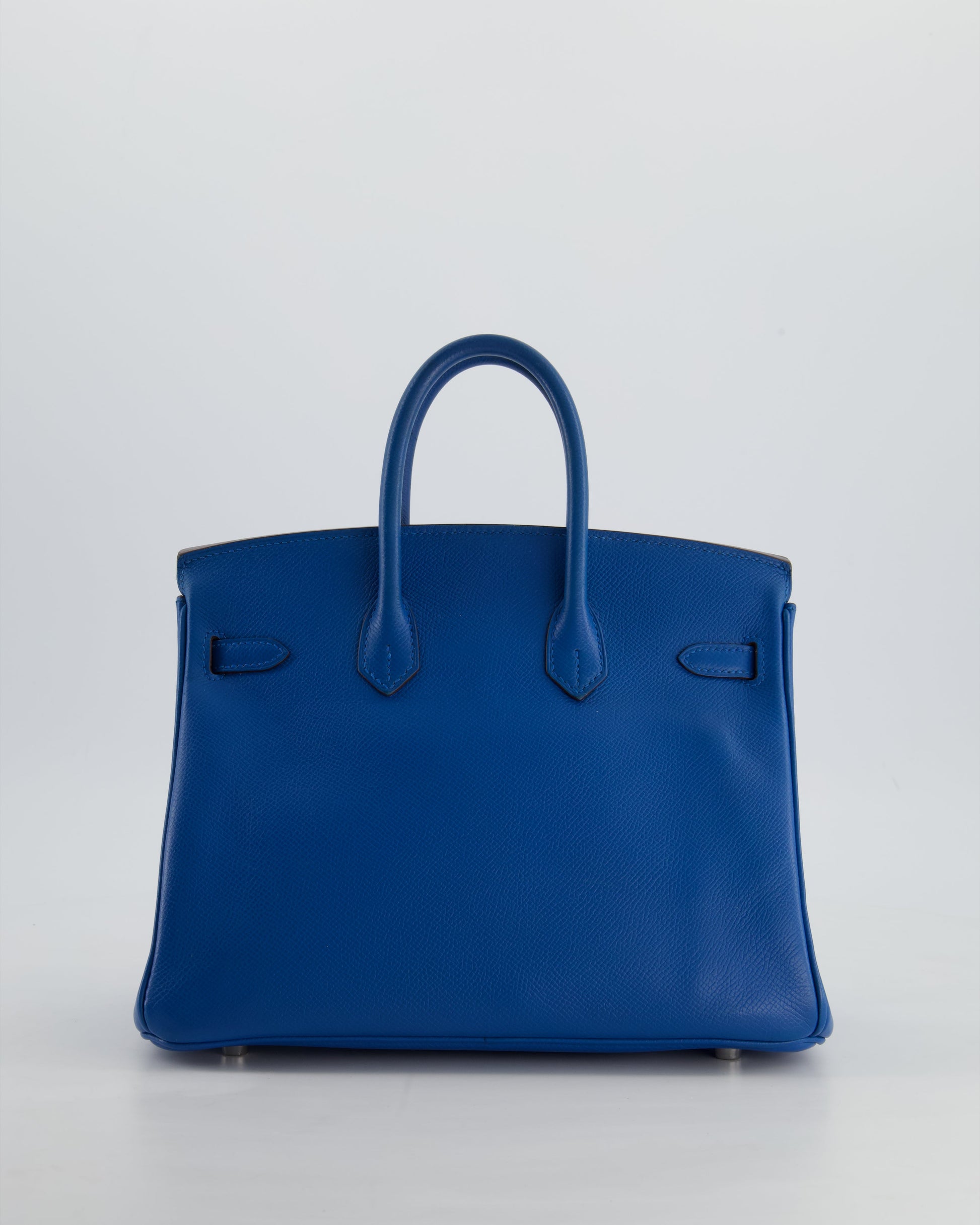 Hermes Birkin 25cm Retourne in Bleu De Galice Epsom Leather with Palladium Hardware