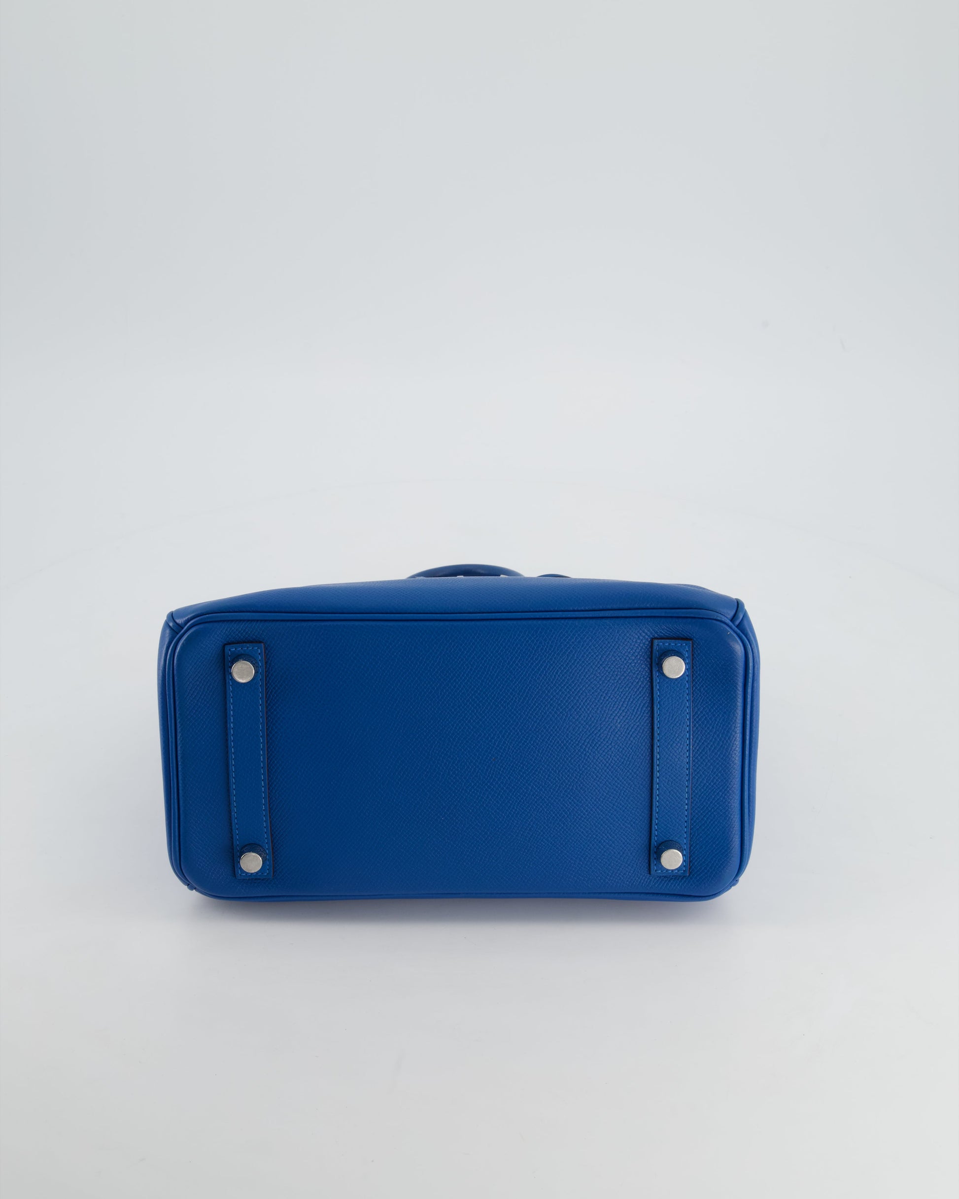 Hermes Birkin 25cm Retourne in Bleu De Galice Epsom Leather with Palladium Hardware