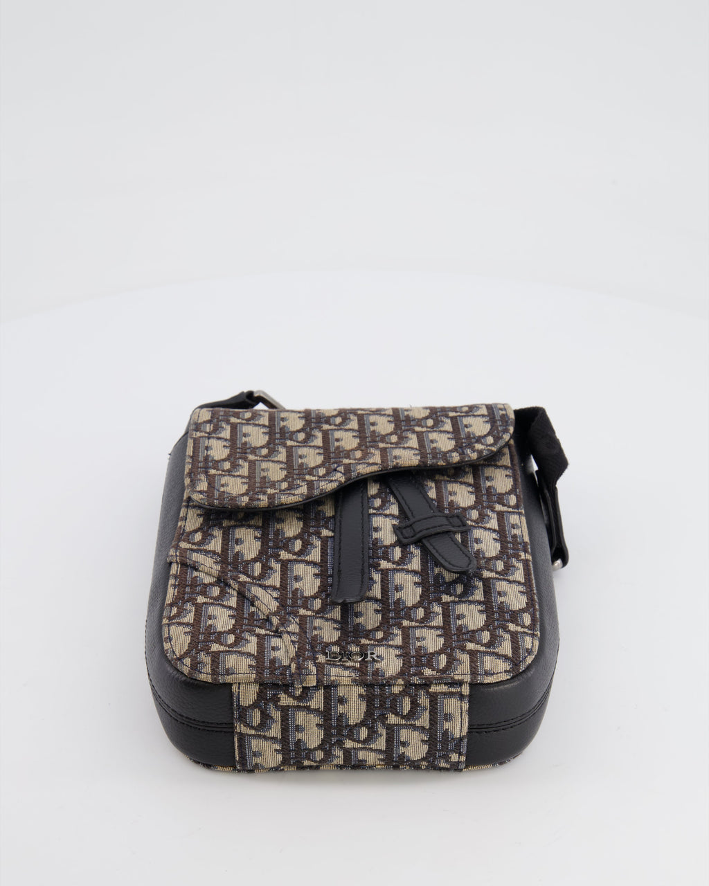 *FIRE PRICE* Christian Dior Black Dior Oblique Jacquard Vertical Saddle Pouch Bag RRP £1,500