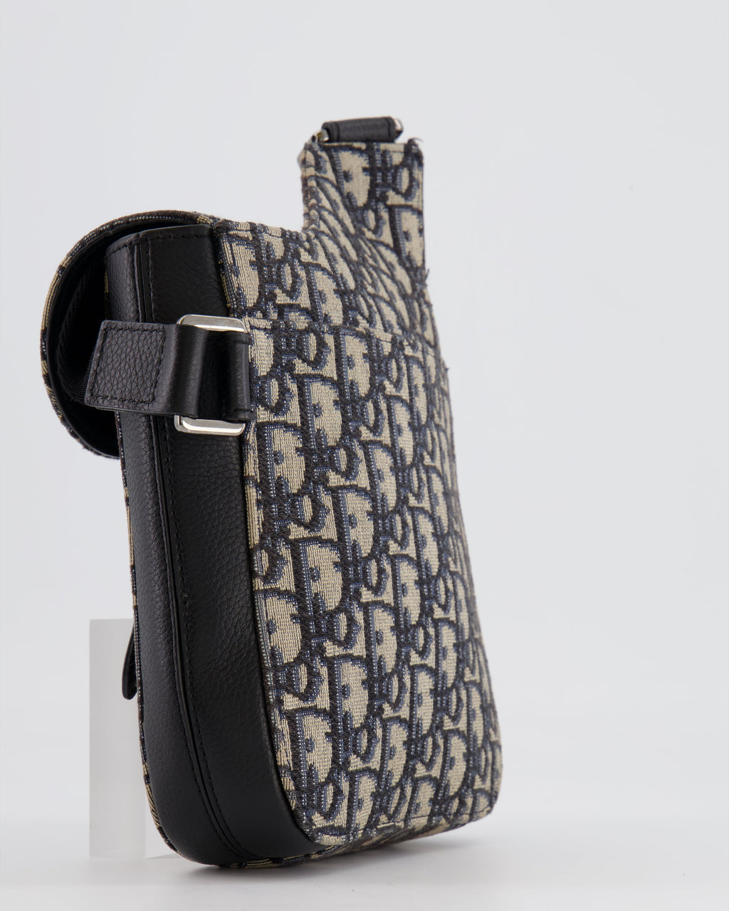 *FIRE PRICE* Christian Dior Black Dior Oblique Jacquard Vertical Saddle Pouch Bag RRP £1,500