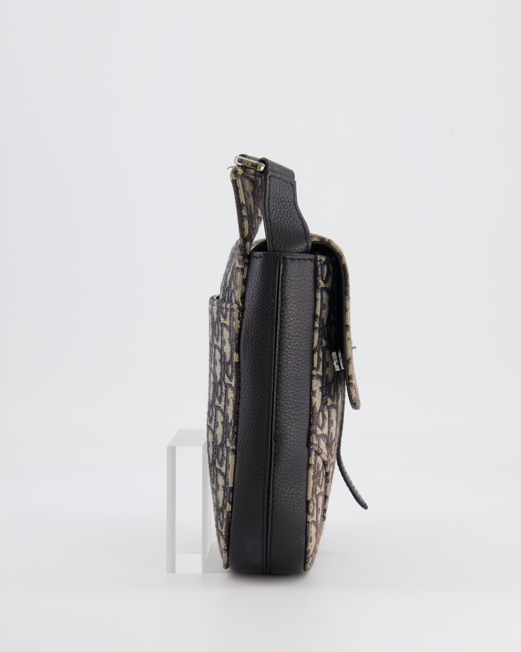 *FIRE PRICE* Christian Dior Black Dior Oblique Jacquard Vertical Saddle Pouch Bag RRP £1,500