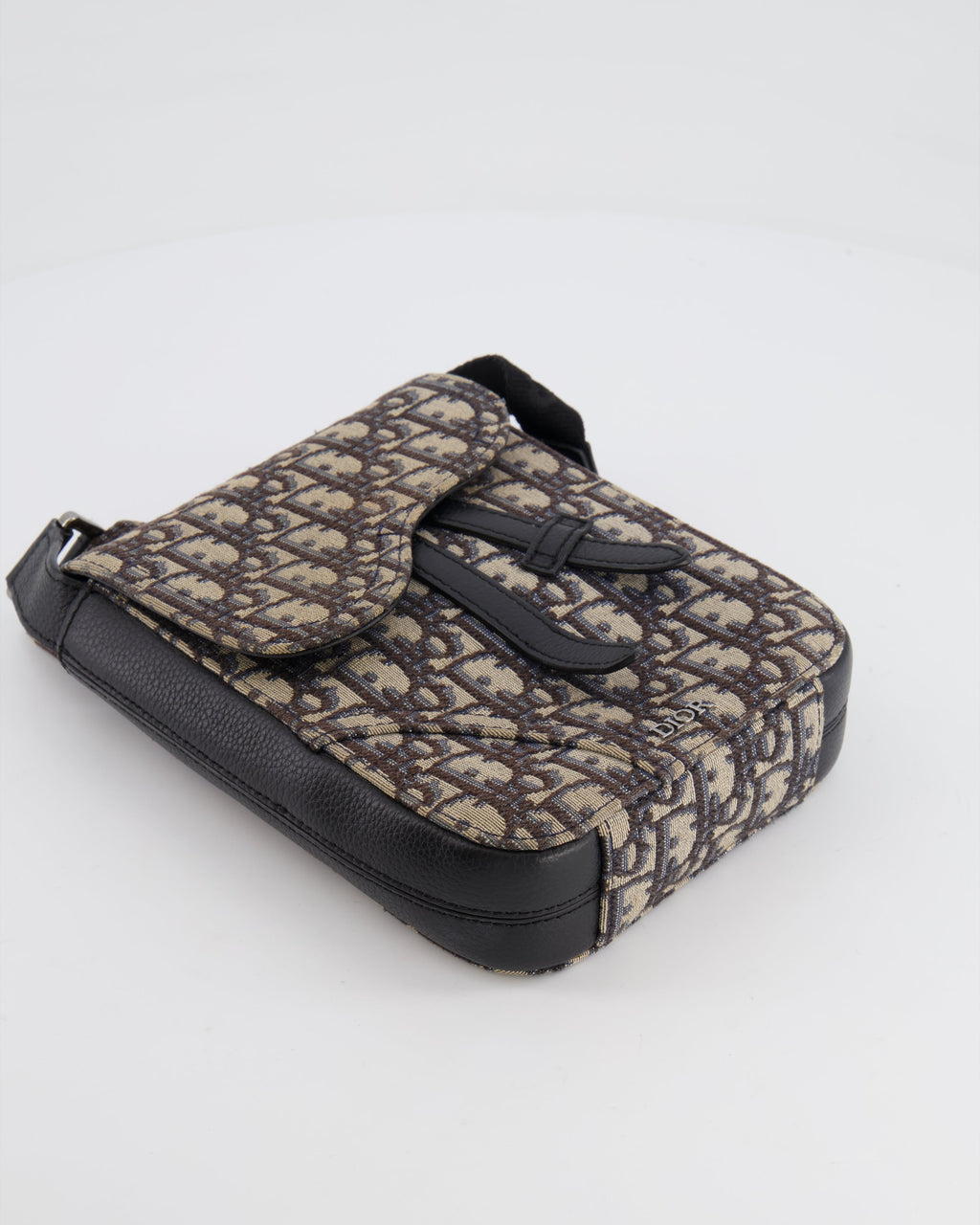 *FIRE PRICE* Christian Dior Black Dior Oblique Jacquard Vertical Saddle Pouch Bag RRP £1,500