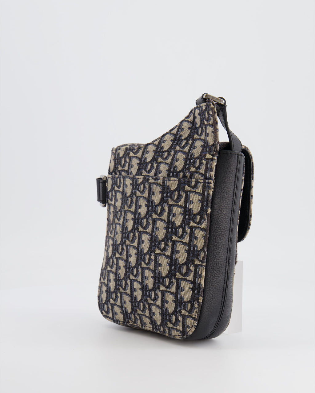 *FIRE PRICE* Christian Dior Black Dior Oblique Jacquard Vertical Saddle Pouch Bag RRP £1,500