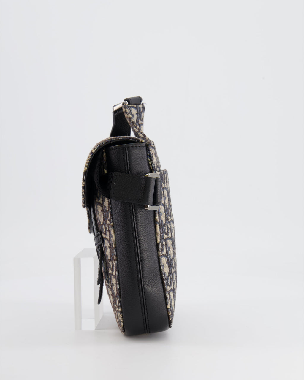 *FIRE PRICE* Christian Dior Black Dior Oblique Jacquard Vertical Saddle Pouch Bag RRP £1,500