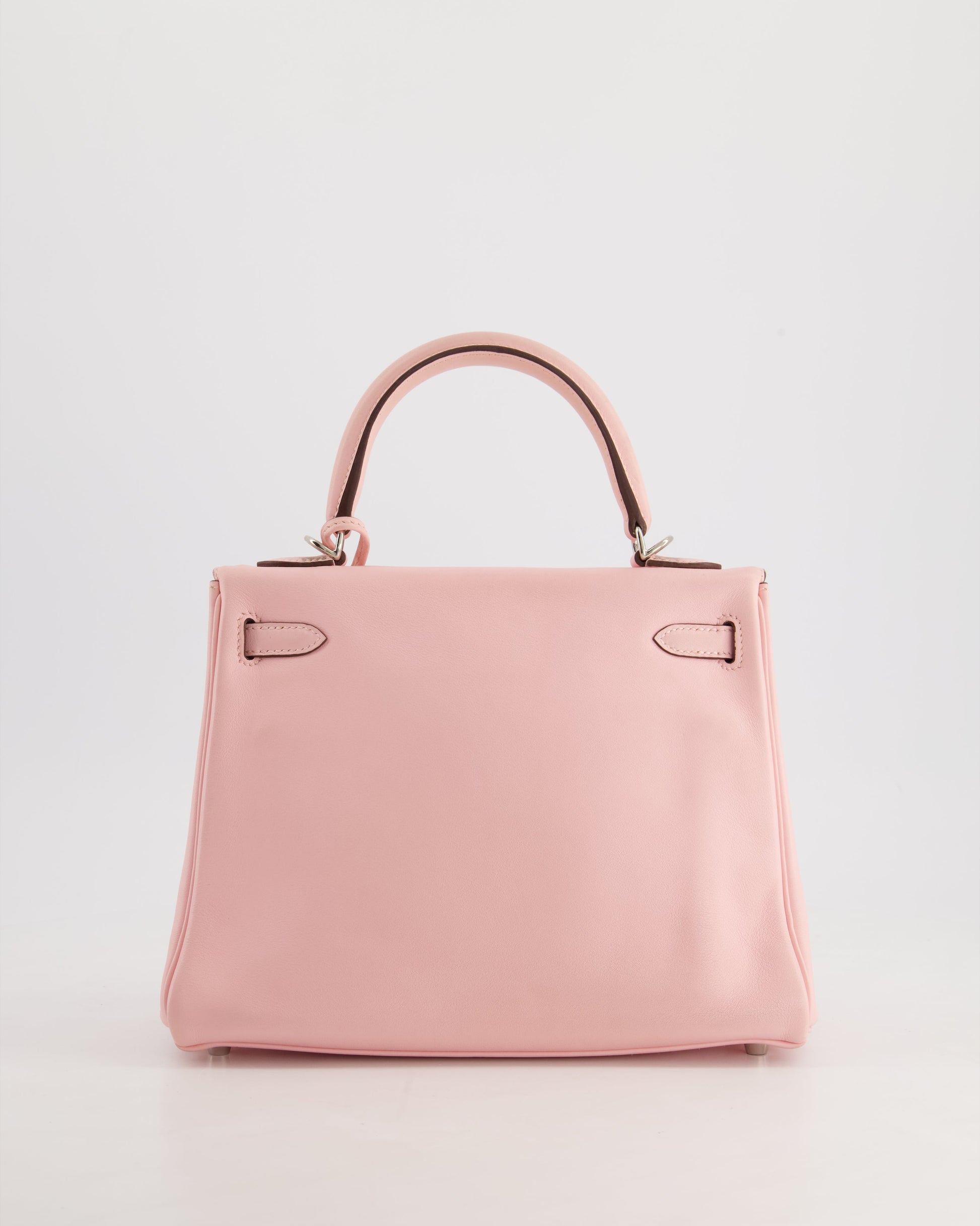 Hermes Kelly Bag 25cm Retourne in Rose Sakura Swift Leather with Palladium Hardware