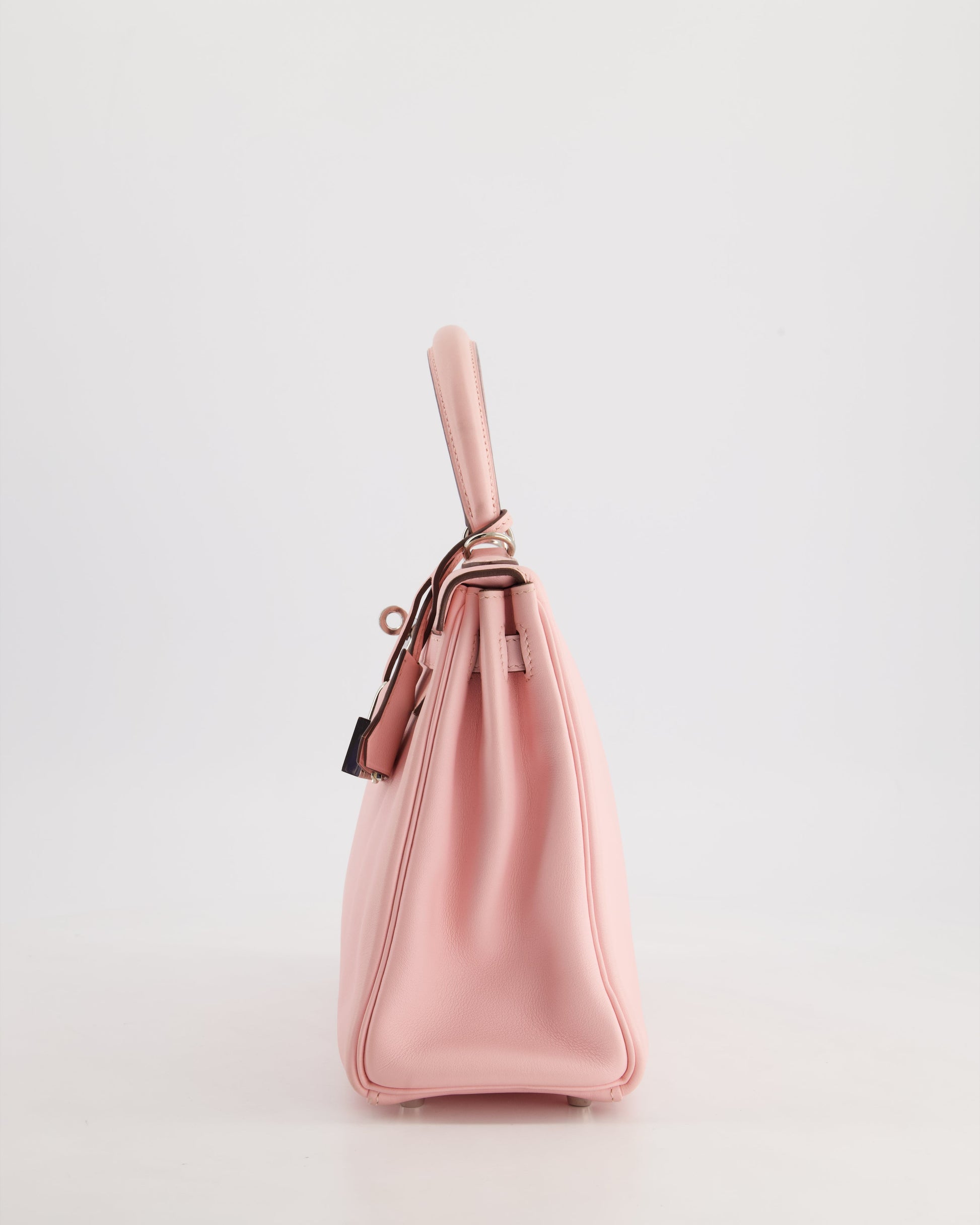 Hermes Kelly Bag 25cm Retourne in Rose Sakura Swift Leather with Palladium Hardware