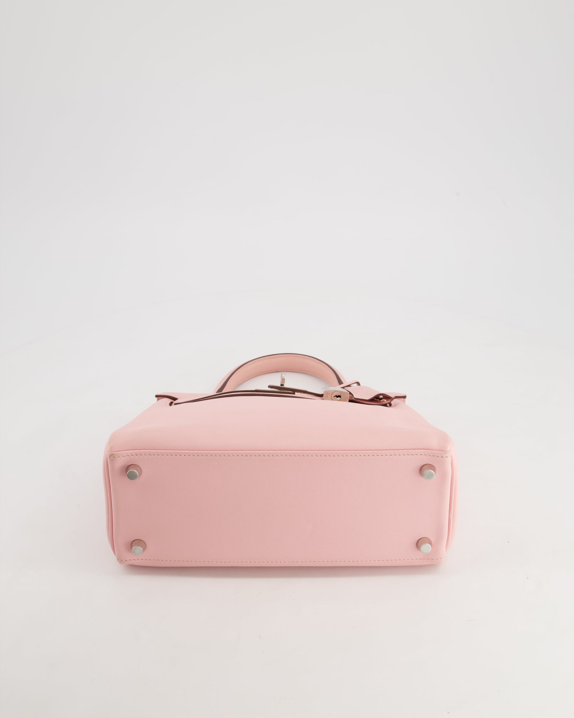Hermes Kelly Bag 25cm Retourne in Rose Sakura Swift Leather with Palladium Hardware