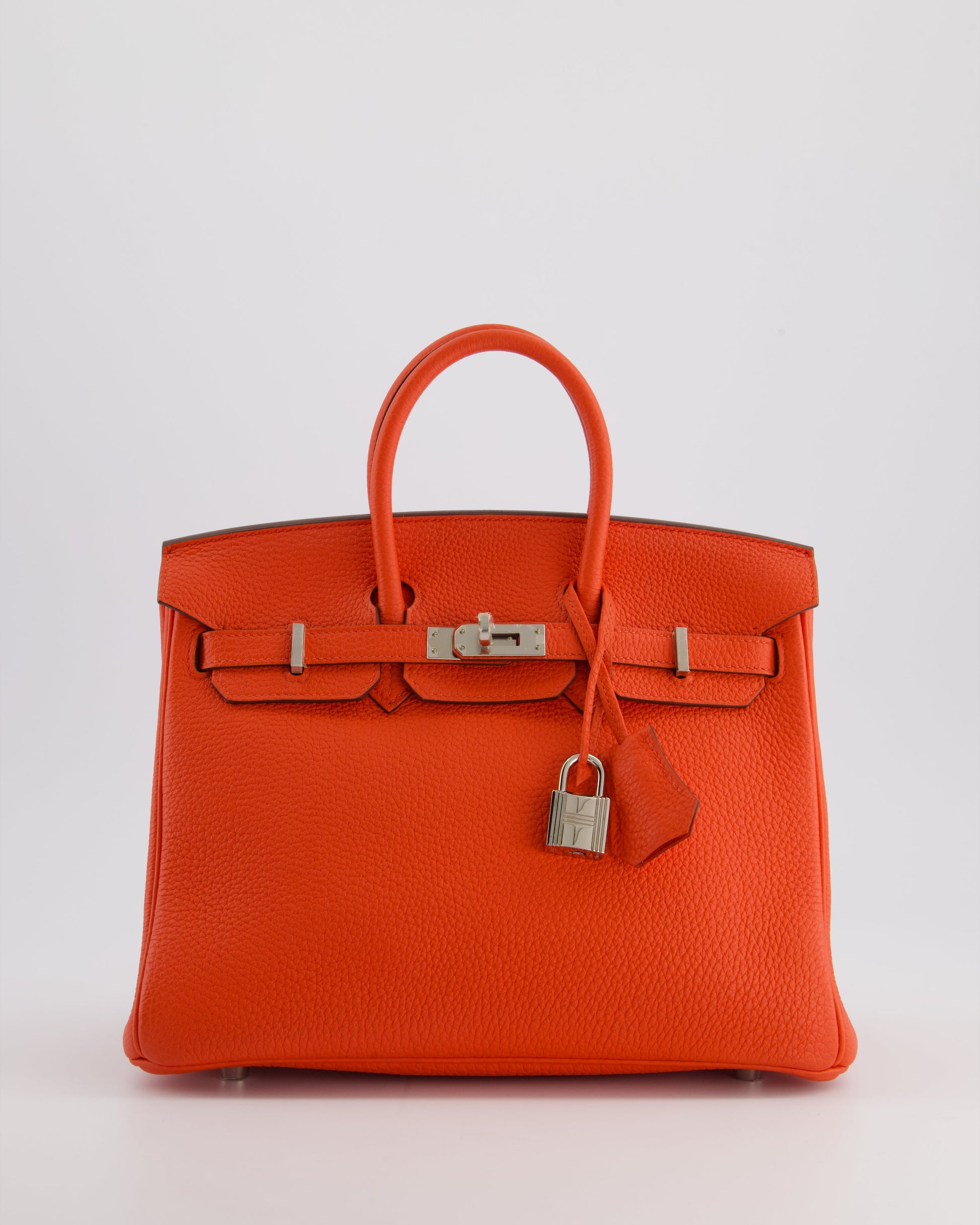 Hermes Birkin 25cm Bag in Capucine Togo Leather and Palladium Hardware
