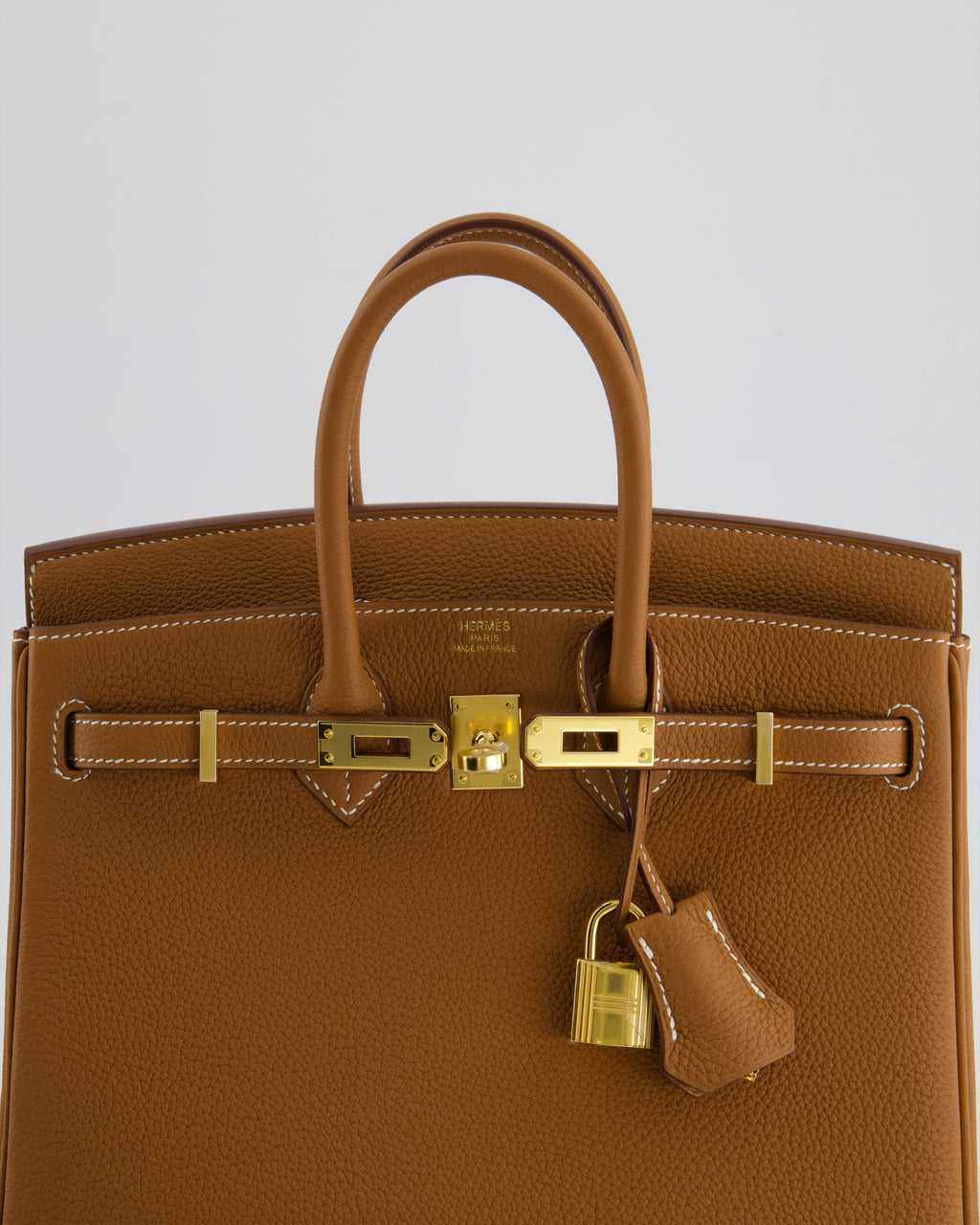 Hermes Birkin 25cm Retourne Bag in Gold Togo Leather with Gold Hardware