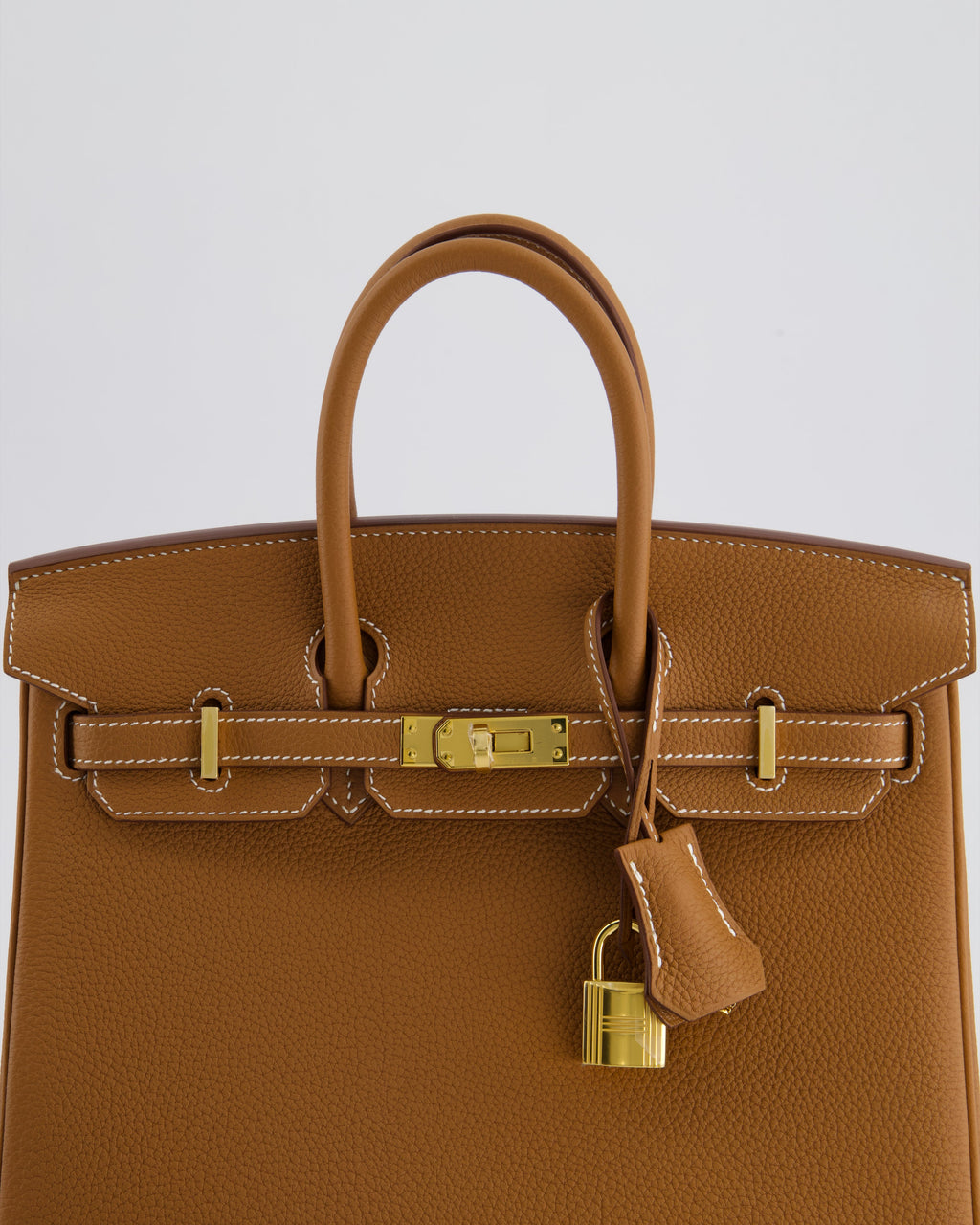 Hermes Birkin 25cm Retourne Bag in Gold Togo Leather with Gold Hardware
