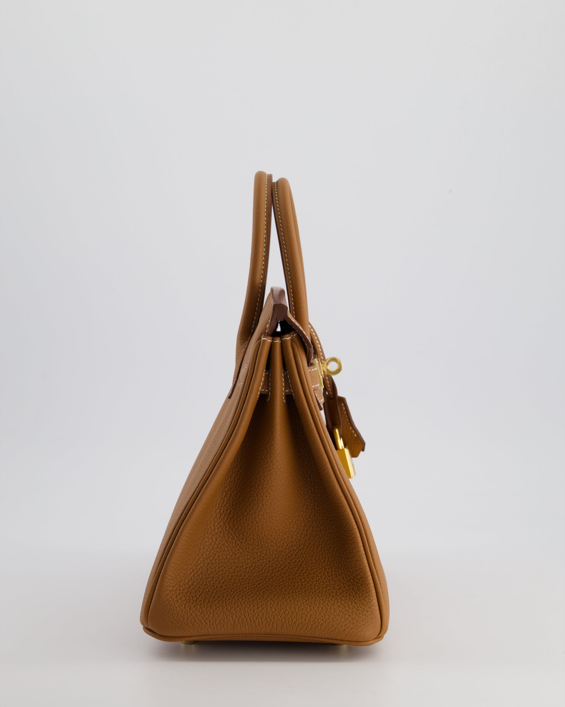 Hermes Birkin 25cm Retourne Bag in Gold Togo Leather with Gold Hardware