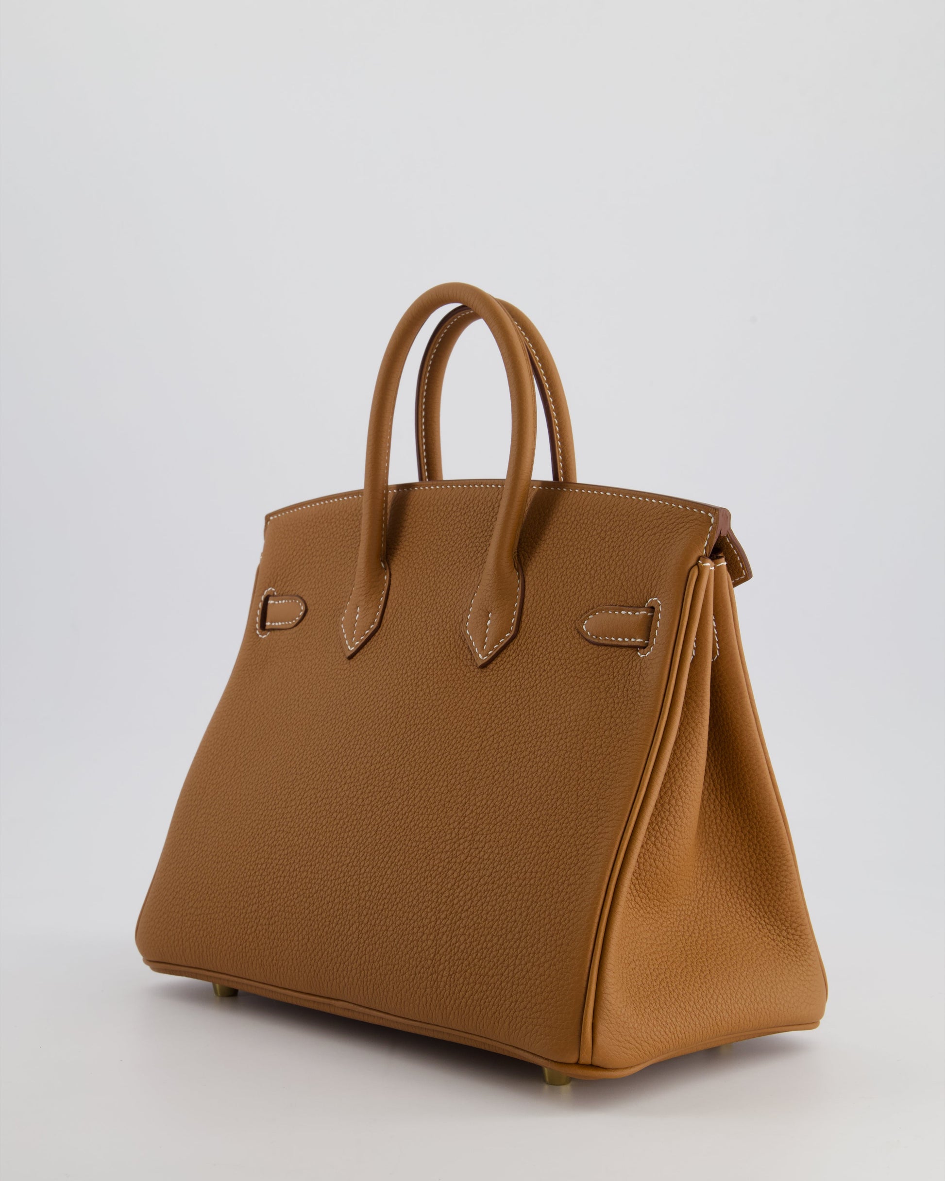 Hermes Birkin 25cm Retourne Bag in Gold Togo Leather with Gold Hardware