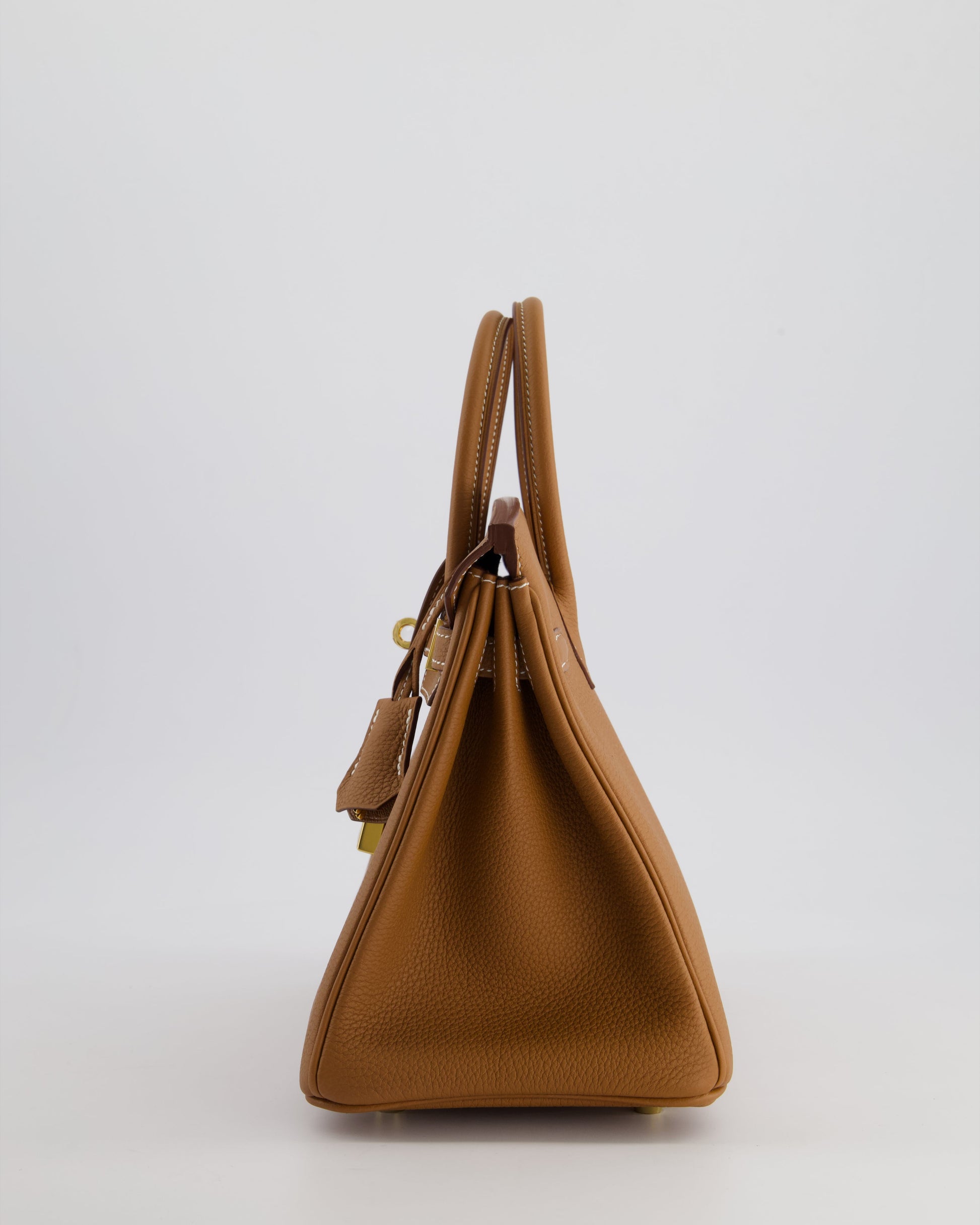 Hermes Birkin 25cm Retourne Bag in Gold Togo Leather with Gold Hardware