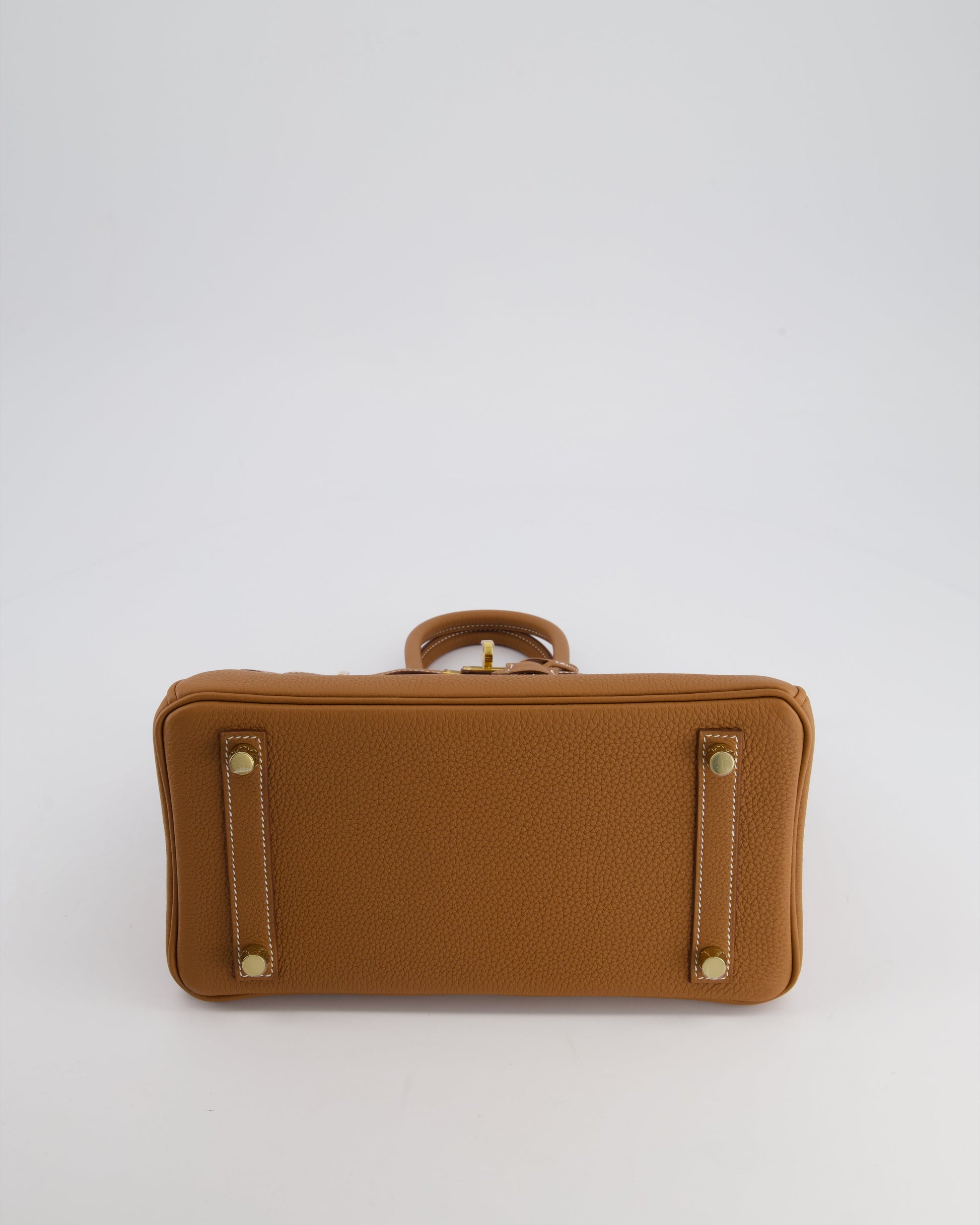 Hermes Birkin 25cm Retourne Bag in Gold Togo Leather with Gold Hardware