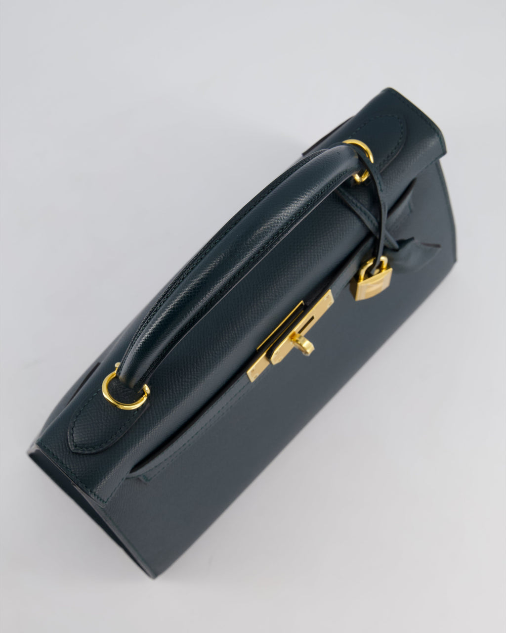 Hermes Kelly 28cm Bag in Vert Cypress Epsom Leather with Gold Hardware
